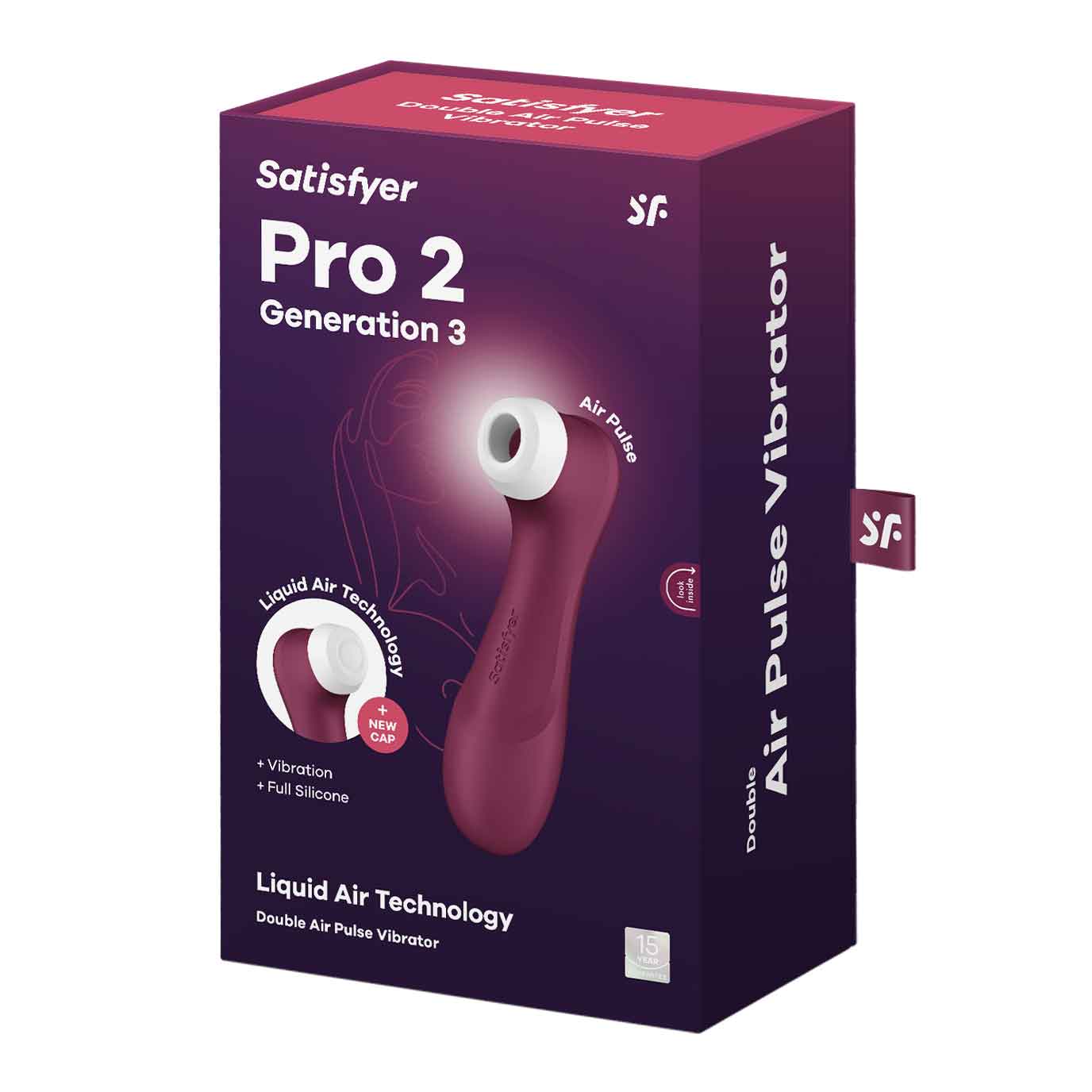 Satisfyer Pro 2 Generation 3 Liquid Air Technology - Red Wine - Not Very Vanilla