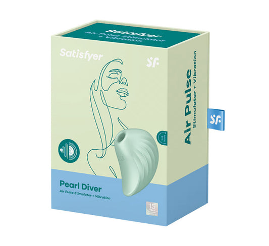 Satisfyer Pear Diver - Air Pulse Stimulator Plus Vibration - Mint - Not Very Vanilla