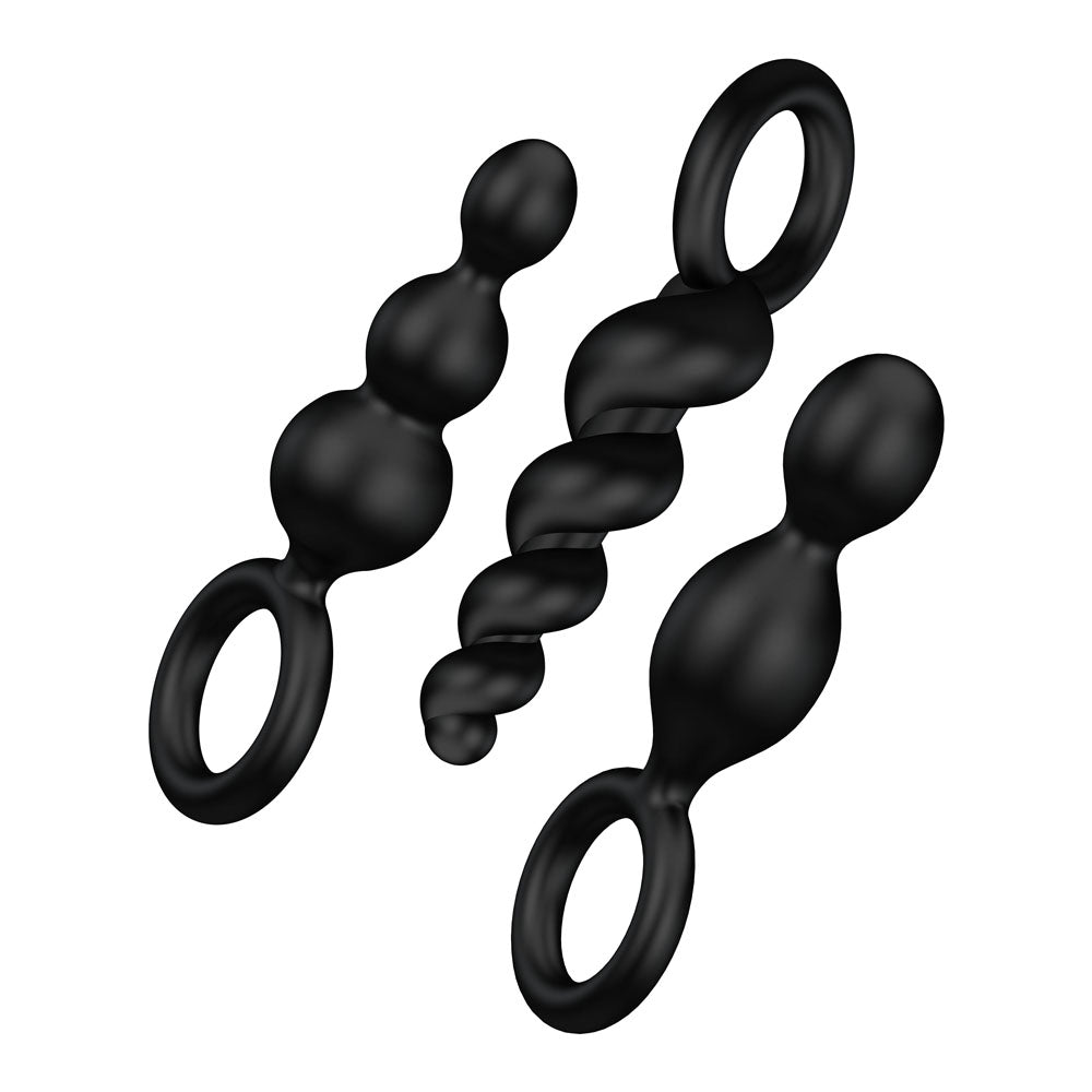 Satisfyer Booty Call Set of 3 - Black - Not Very Vanilla