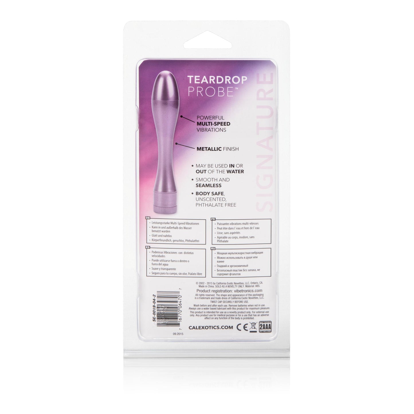 Water Missile Tear Drop Probe - Pink - Not Very Vanilla