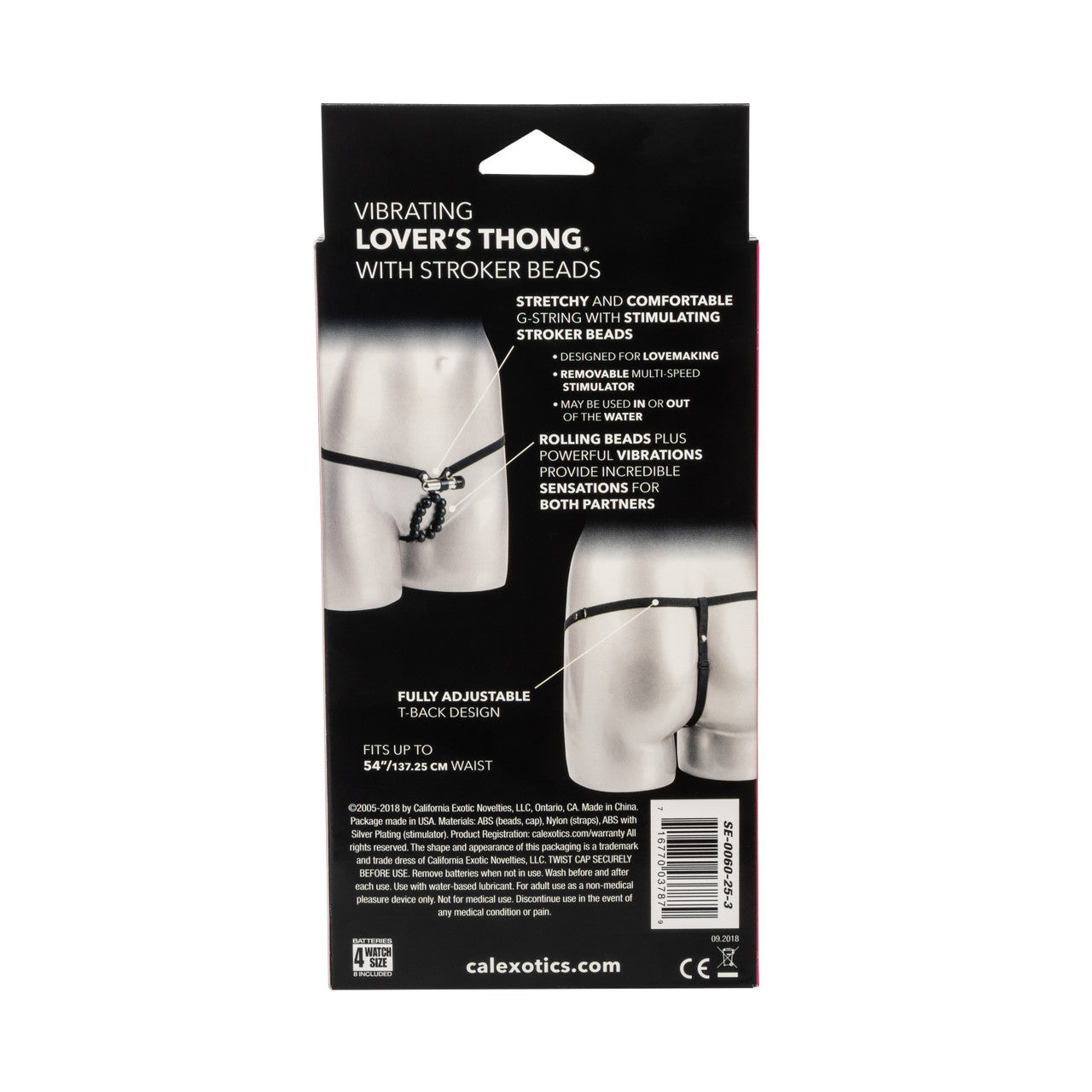 Vibrating Lover's Thong With Stroker Beads - Not Very Vanilla