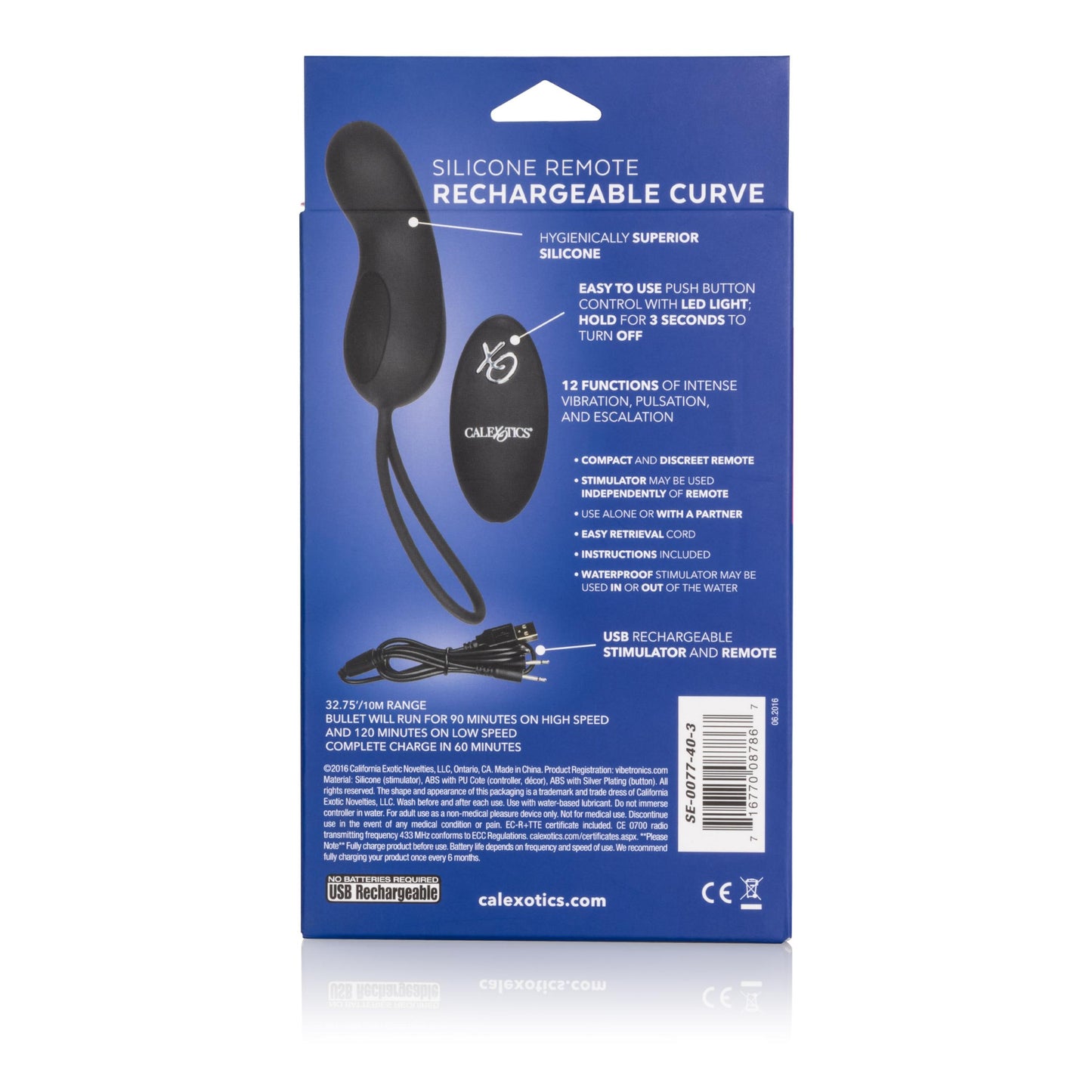 Silicone Remote Rechargeable Curve - Black - Not Very Vanilla