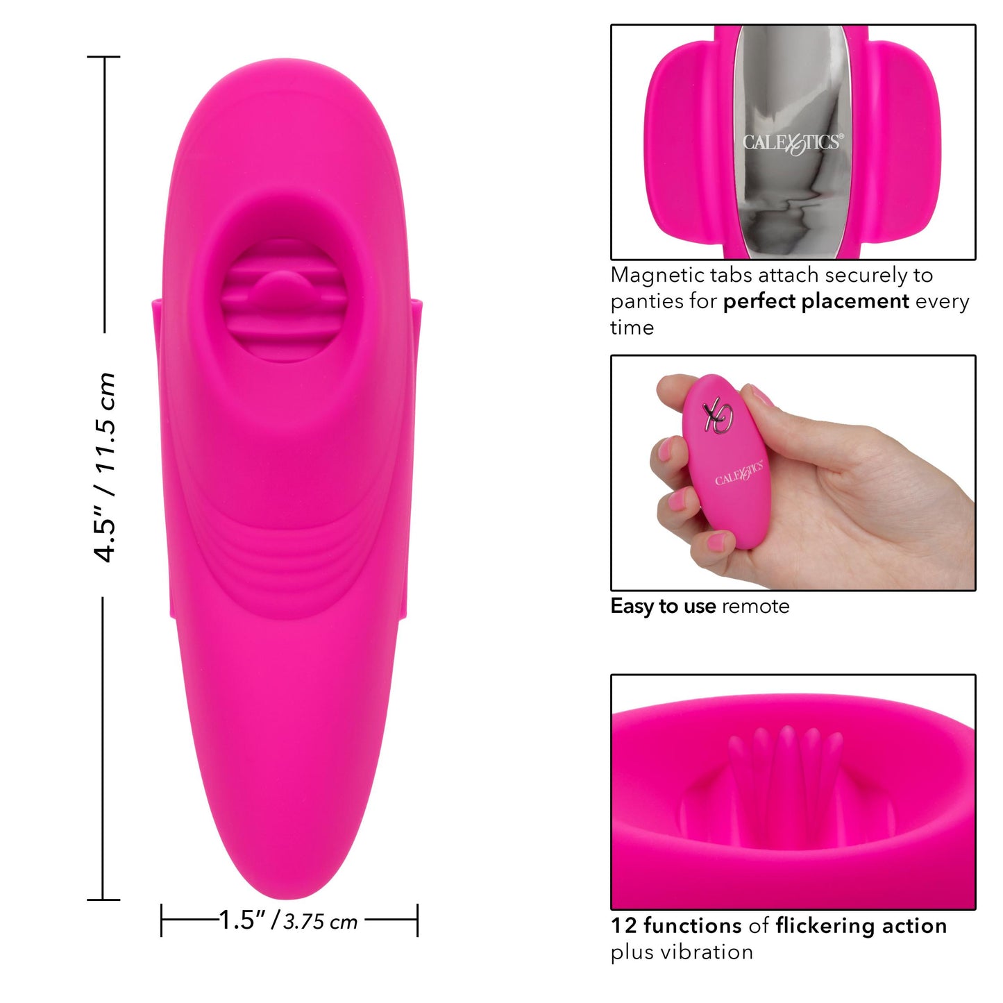 Lock-N-Play Remote Flicker Panty Teaser - Pink - Not Very Vanilla