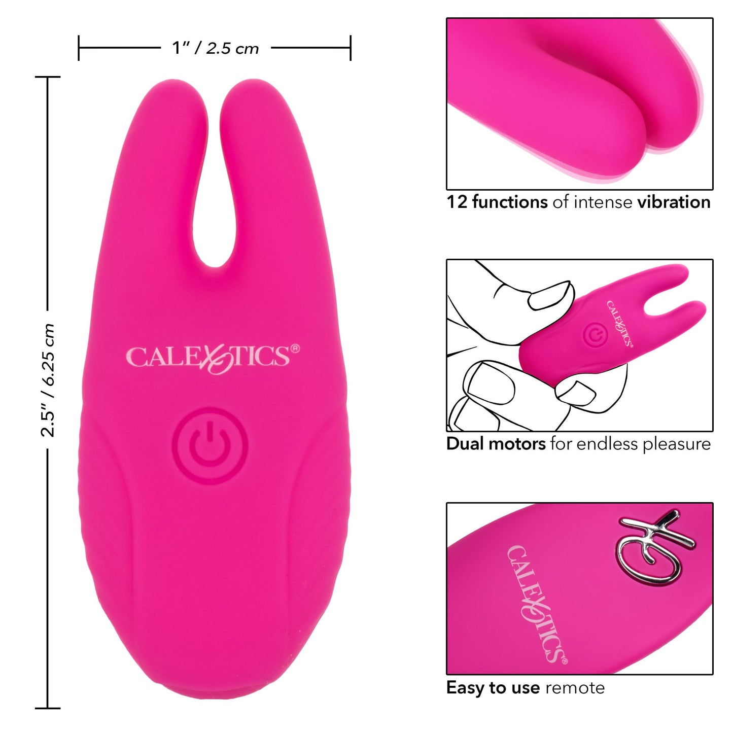 Silicone Remote Nipple Clamps - Pink - Not Very Vanilla