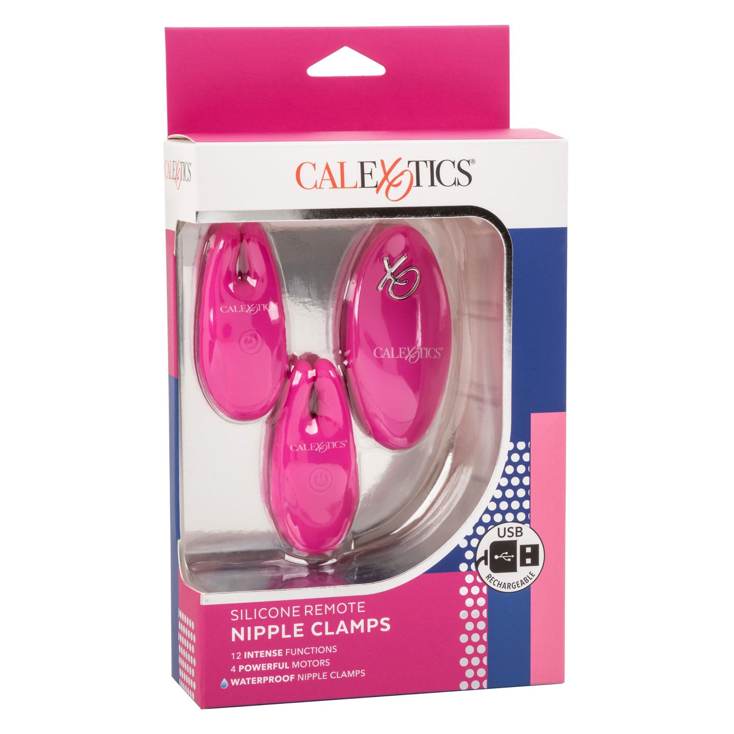 Silicone Remote Nipple Clamps - Pink - Not Very Vanilla