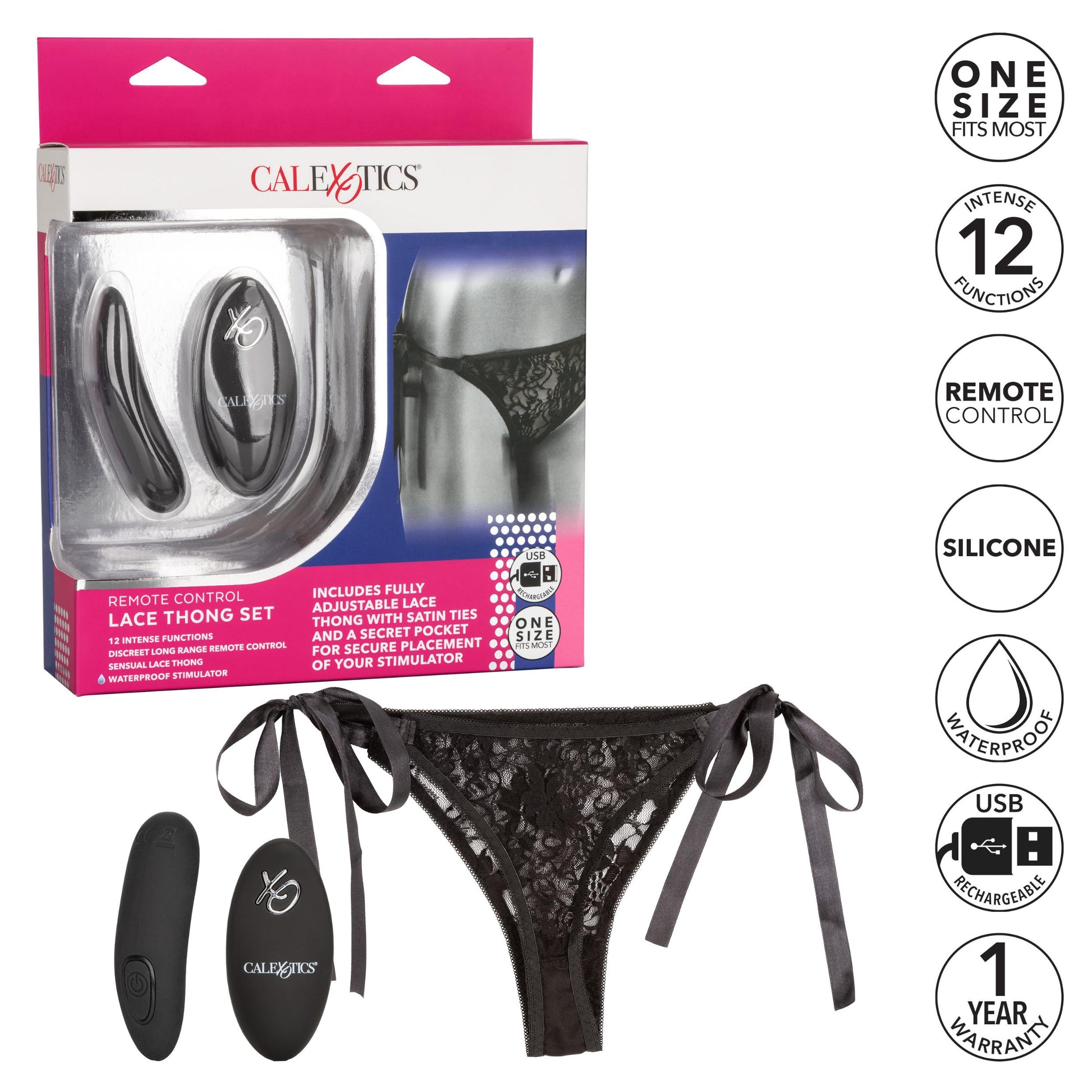 Remote Control Lace Thong Set - Not Very Vanilla