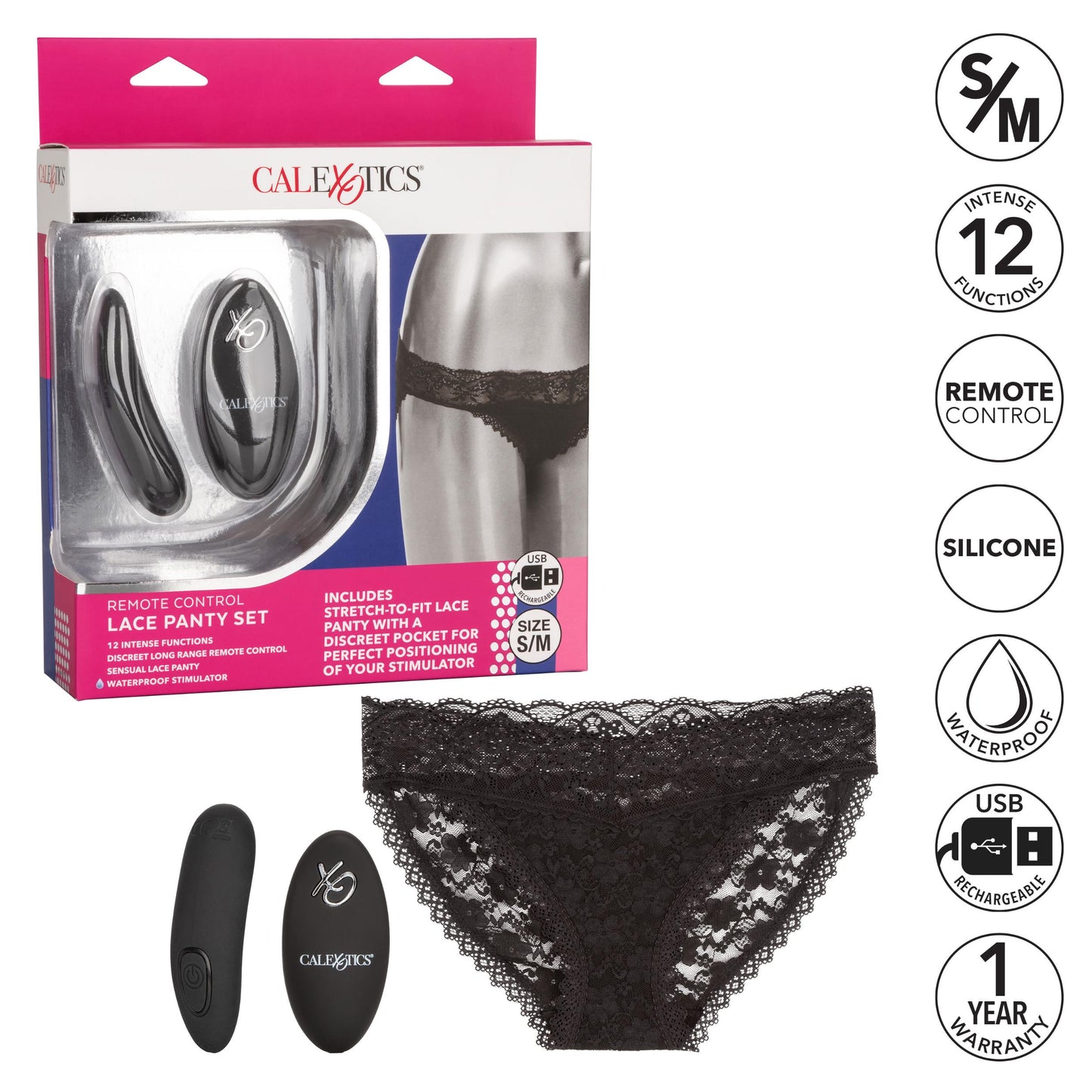 Remote Control Lace Panty Set - S/m - Not Very Vanilla