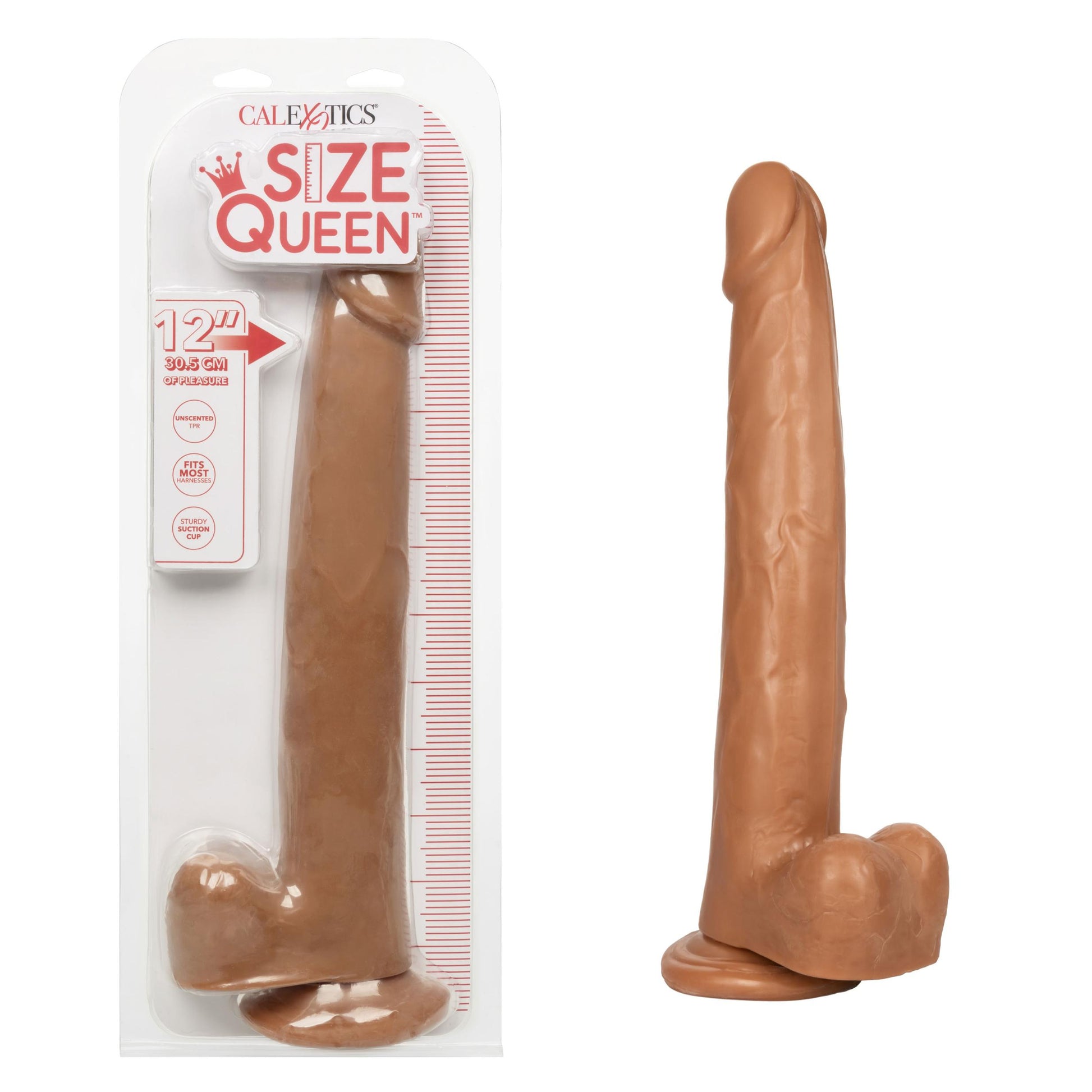 Size Queen 12 inch/30.5 Cm - Brown - Not Very Vanilla