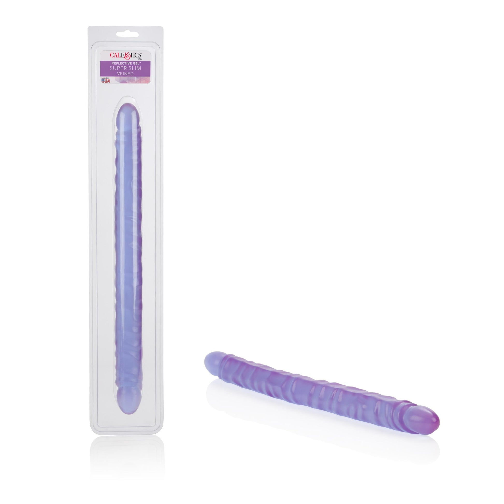 Slim Jim Duo 17 Inches Veined Super Slim Dong - Purple - Not Very Vanilla