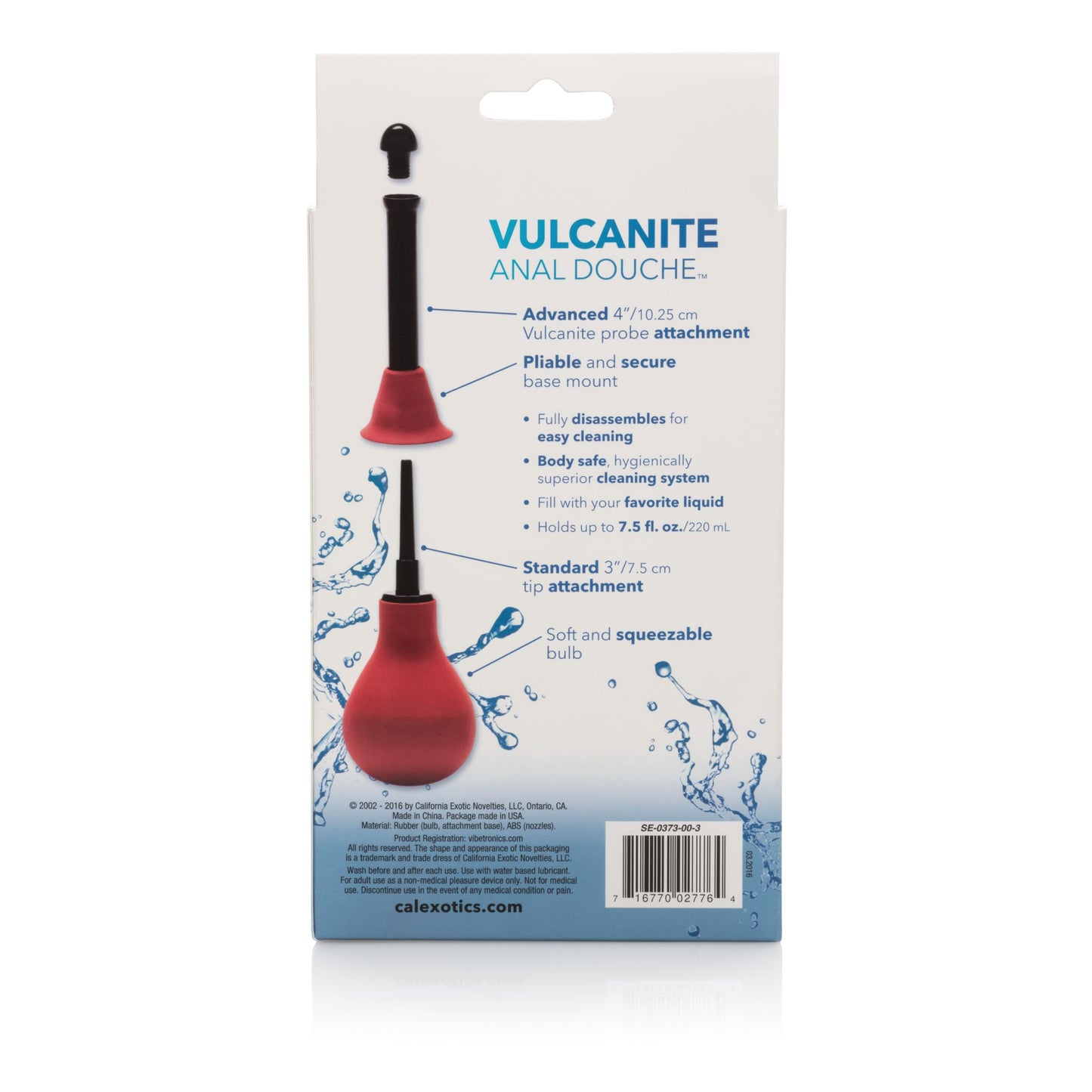 Vulcanite Anal Douche With Attachement - Not Very Vanilla