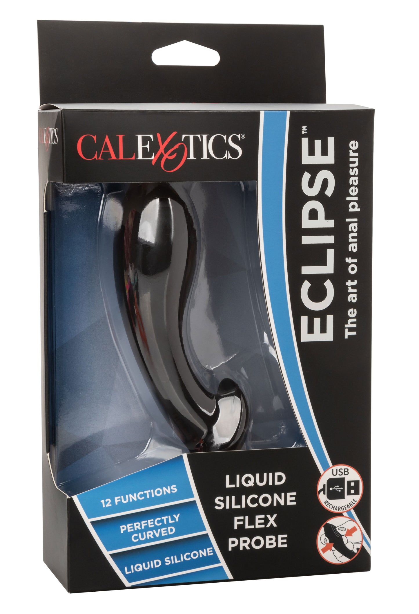 Eclipse Liquid Silicone Flex Probe - Black - Not Very Vanilla