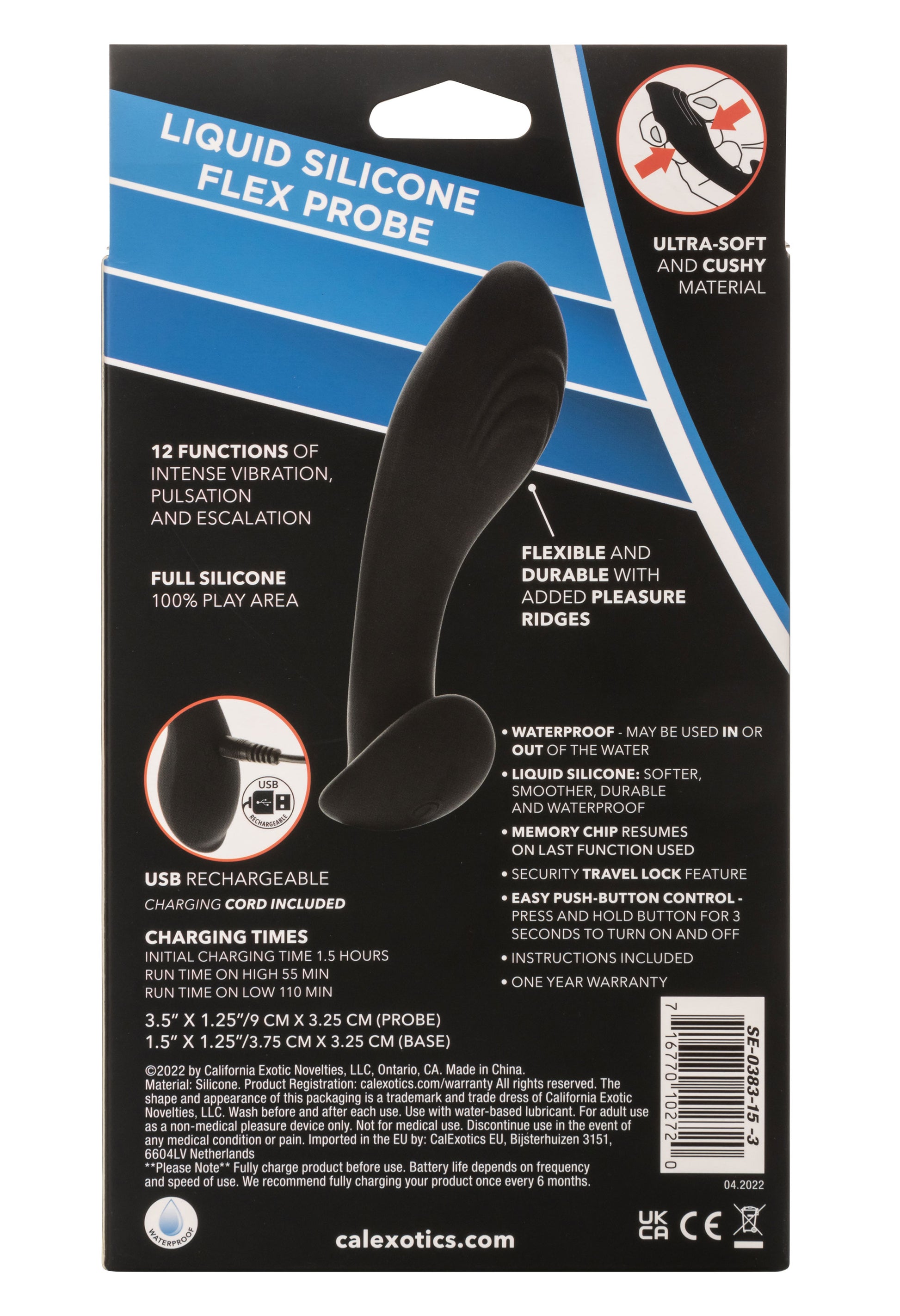 Eclipse Liquid Silicone Flex Probe - Black - Not Very Vanilla