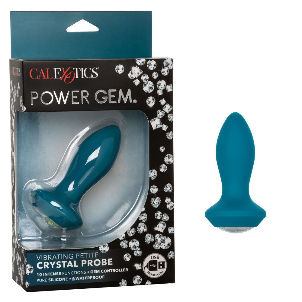 Power Gem Vibrating Petite Crystal Probe - Blue - Not Very Vanilla