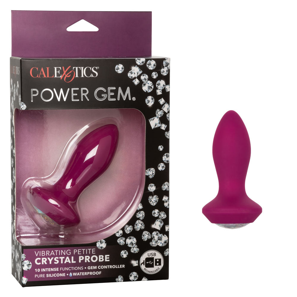 Power Gem Vibrating Petite Crystal Probe - Purple - Not Very Vanilla