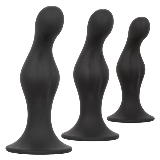 Silicone Anal Ripple Kit - Black - Not Very Vanilla