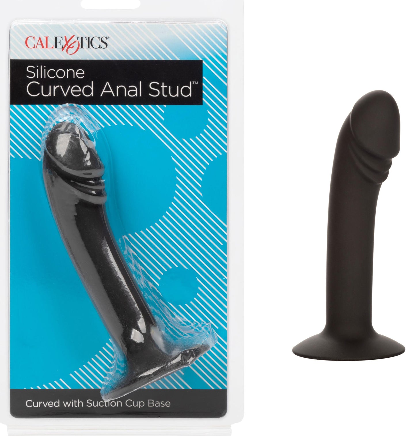 Silicone Curved Anal Stud - Black - Not Very Vanilla