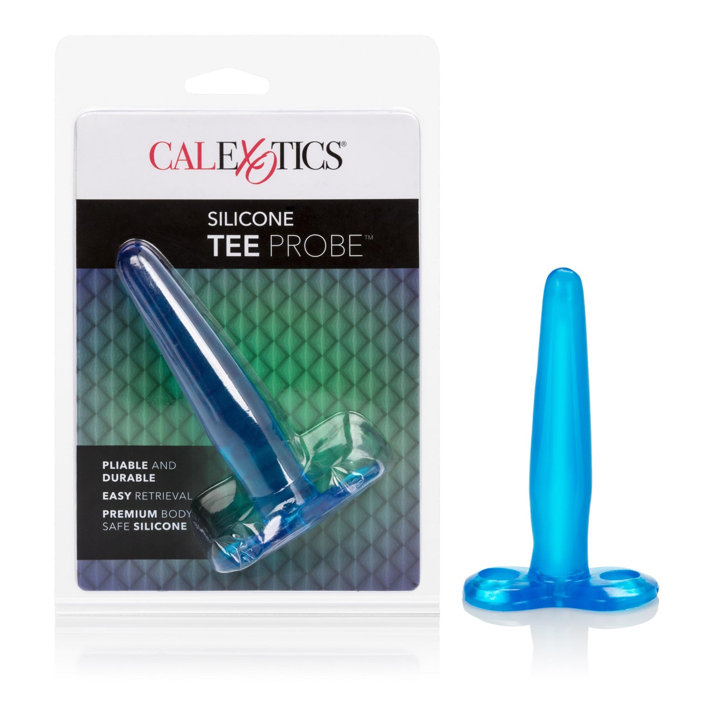 Silicone Tee Probe 4.5 Inches - Blue - Not Very Vanilla