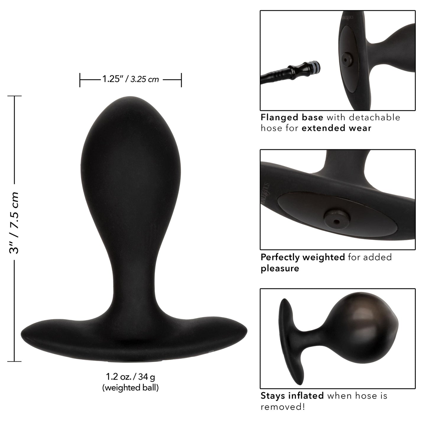 Weighted Silicone Inflatable Plug - Not Very Vanilla