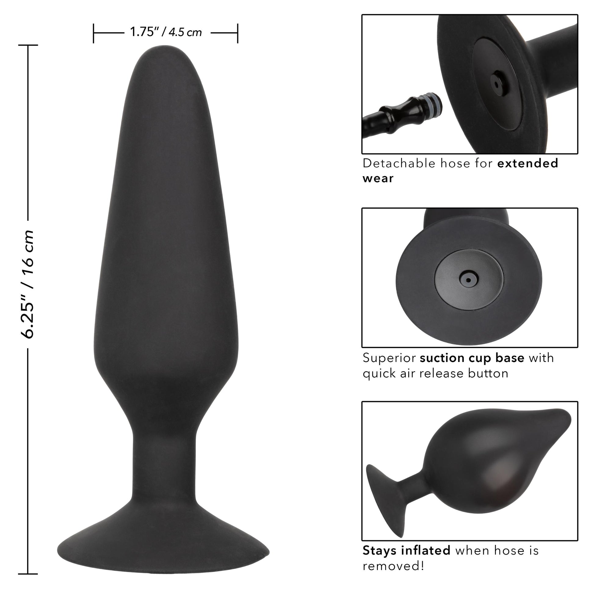 Xl Silicone Inflatable Plug - Not Very Vanilla