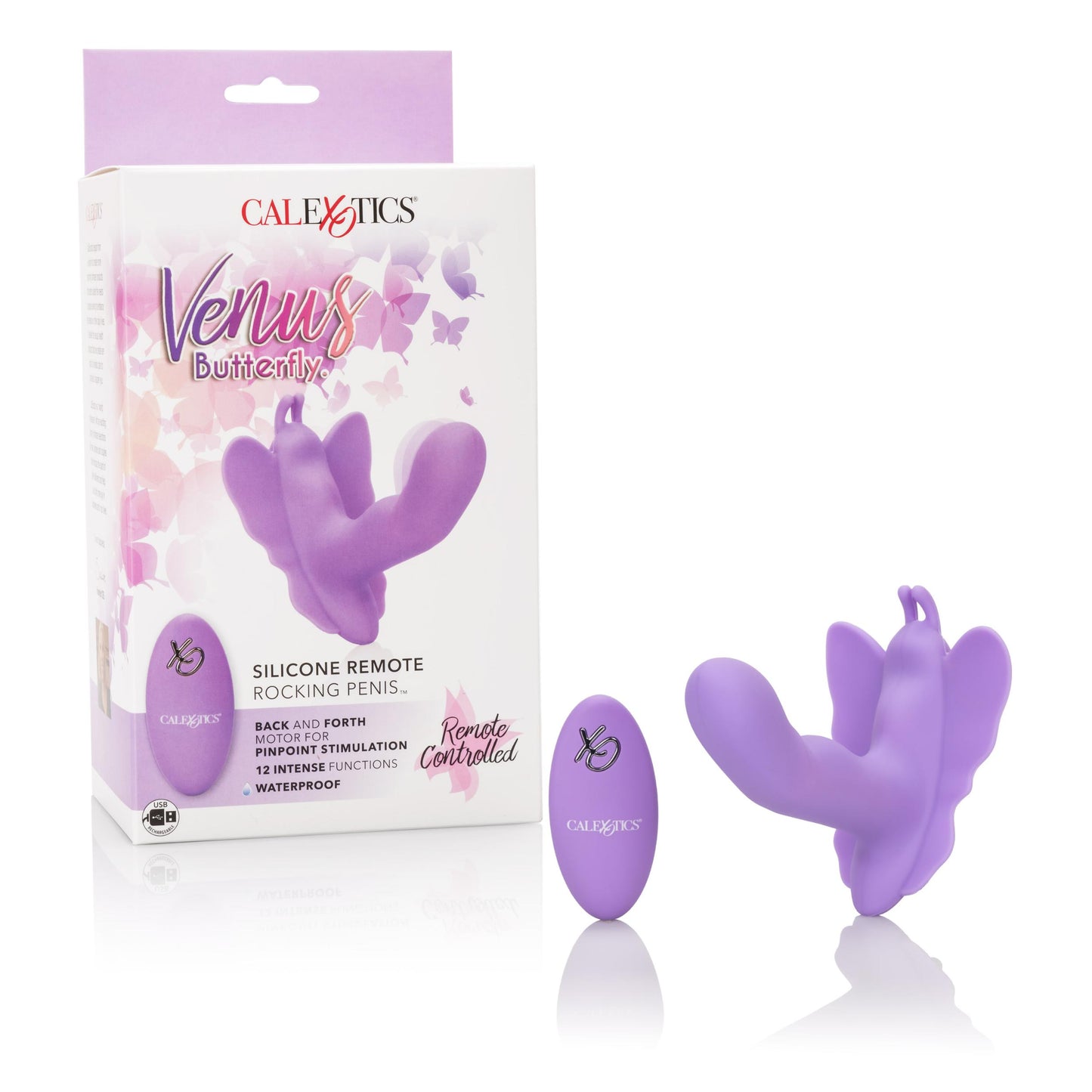 Venus Butterfly Silicone Remote Rocking Penis - Not Very Vanilla