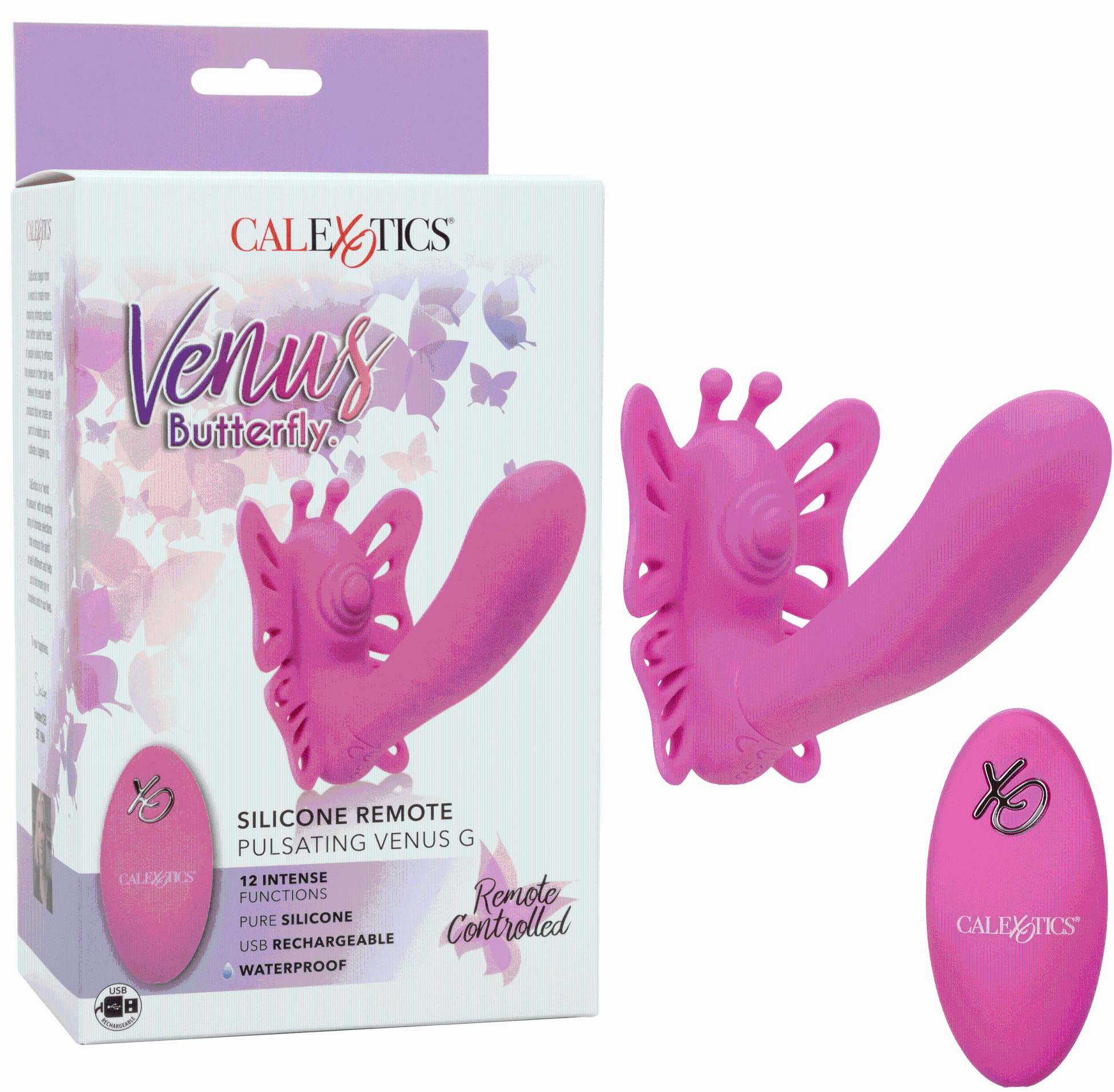 Venus Butterfly Silicone Remote Pulsating Venus G - Pink - Not Very Vanilla