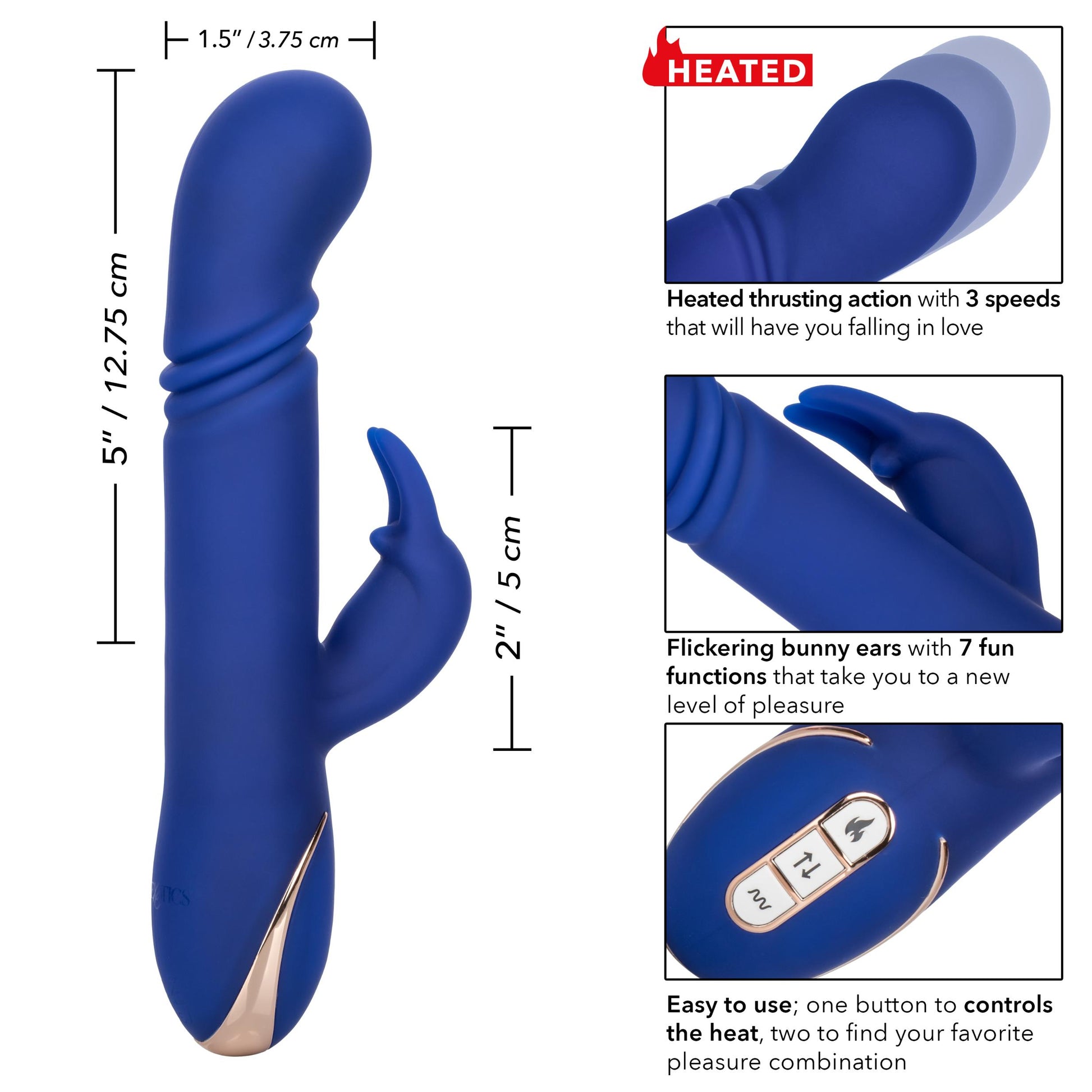 Jack Rabbit Signature Heated Silicone Thrusting G Rabbit - Not Very Vanilla