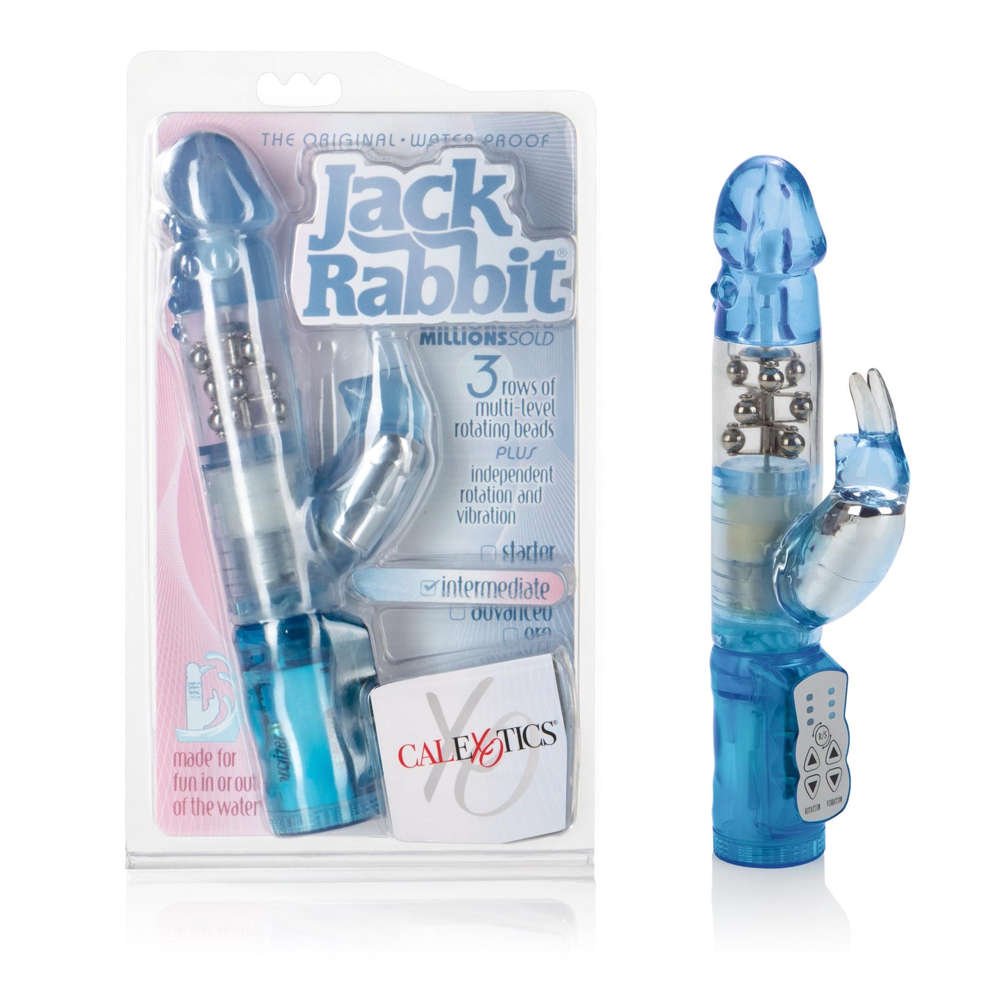 Waterproof Jack Rabbit Floating Beads - Blue - Not Very Vanilla