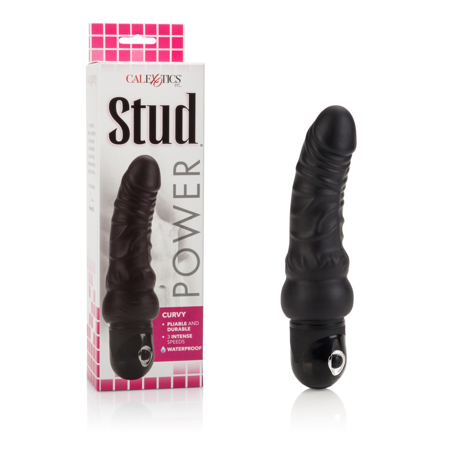 Waterproof Power Stud Curvy Dong - Black - Not Very Vanilla