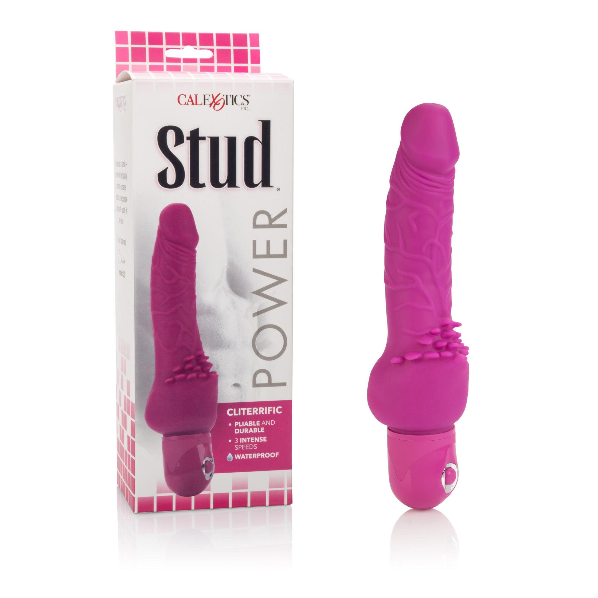 Waterproof Power Stud Cliterrific Dong - Pink - Not Very Vanilla