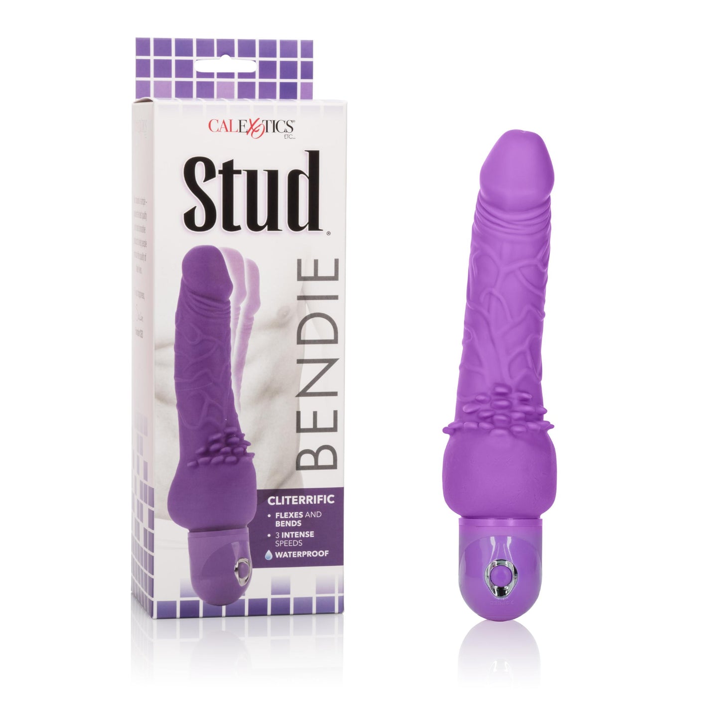 Bendie Power Stud Clitterfic - Purple - Not Very Vanilla