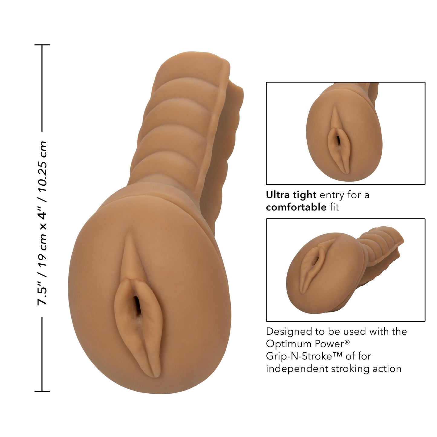 Optimum Power Grip-N-Stroke Replacement Sleeve - Brown - Not Very Vanilla