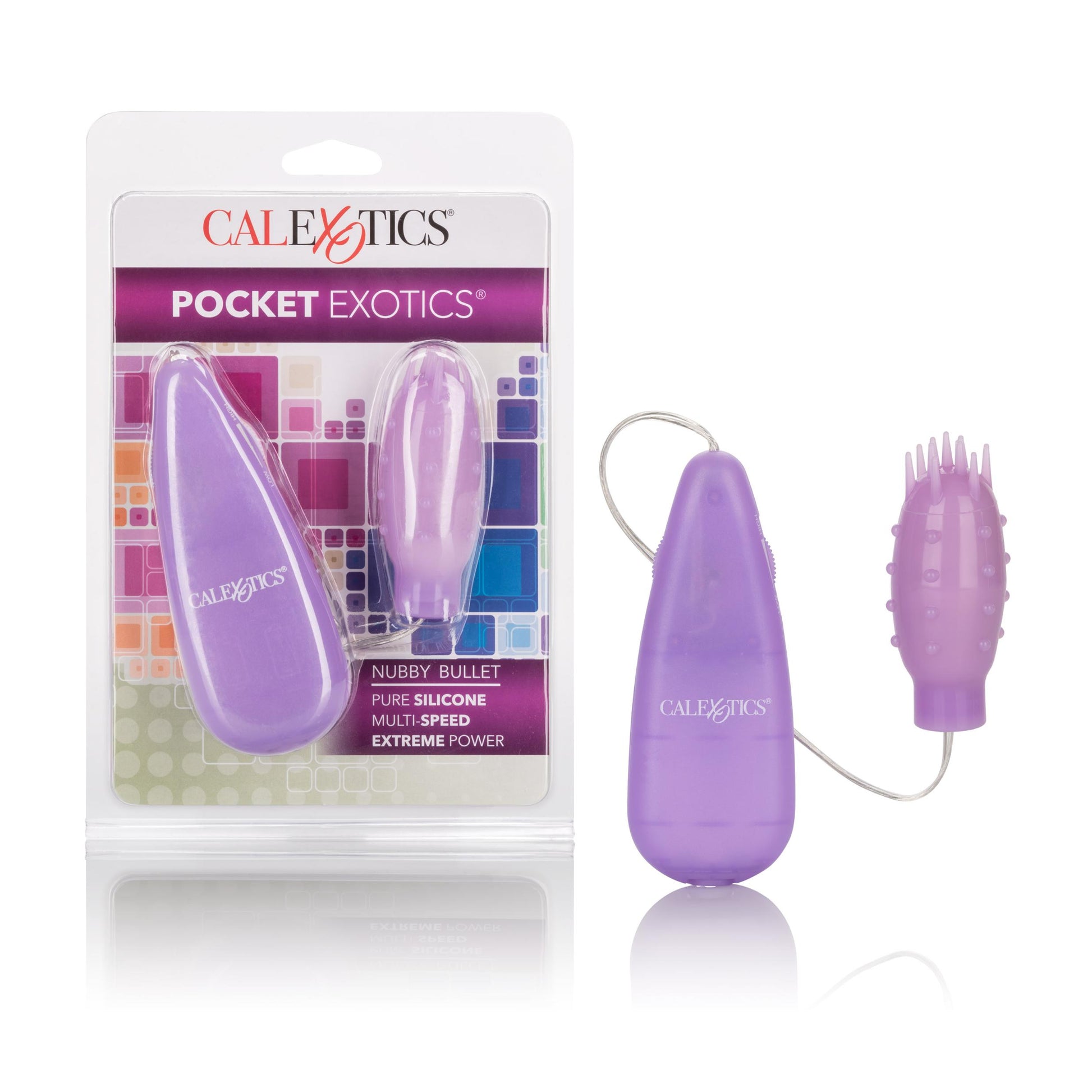 Silicone Slims Vibrating Nubby Bullet - Purple - Not Very Vanilla