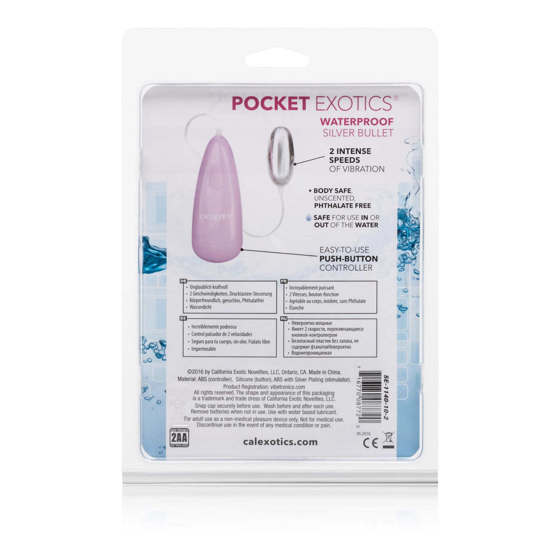 Pocket Exotics Waterproof Silver Bullet - Pink - Not Very Vanilla