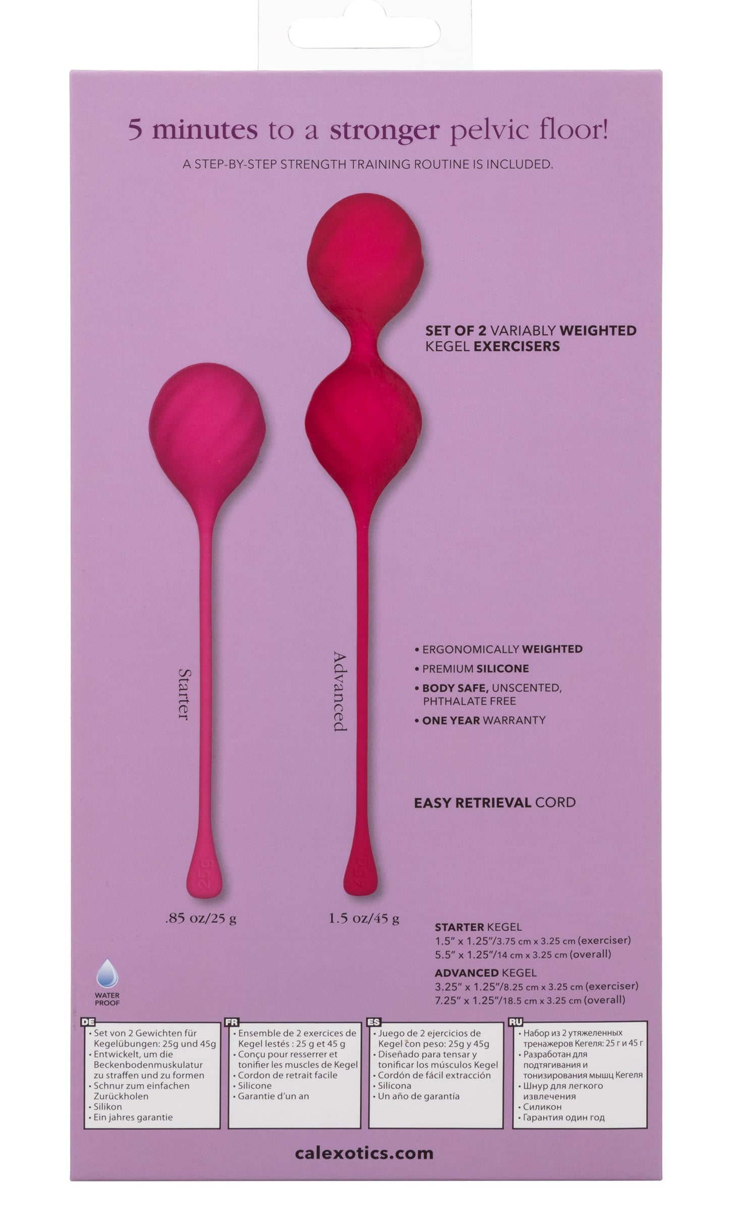 Kegel Training 2-Piece Set - Pink - Not Very Vanilla