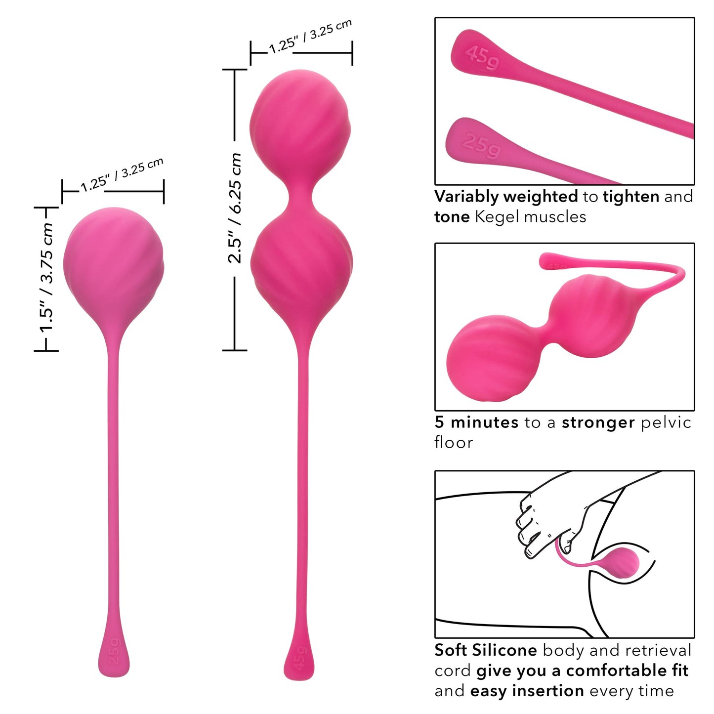 Kegel Training 2-Piece Set - Pink - Not Very Vanilla