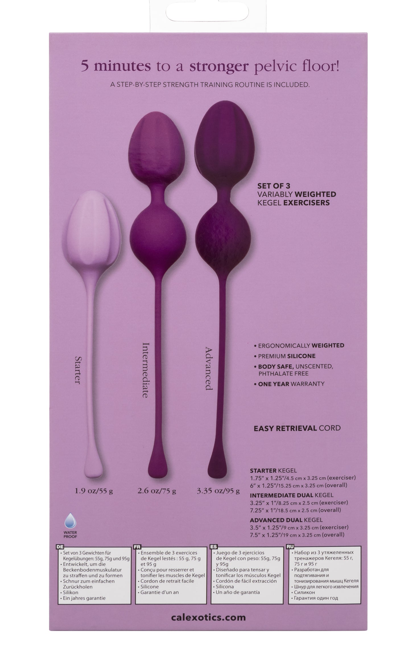 Kegel Training 3-Piece Set - Purple - Not Very Vanilla