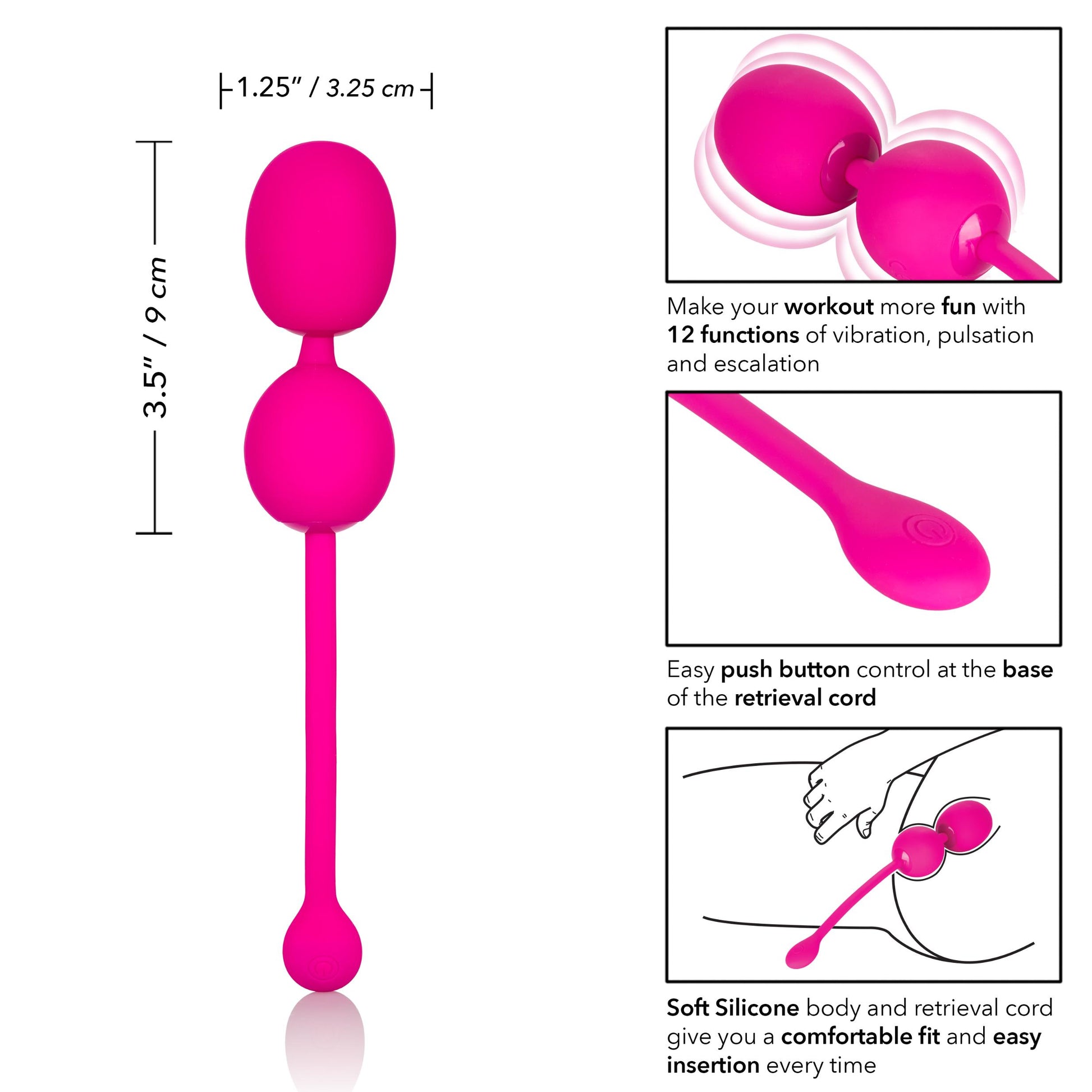 Rechargeable Dual Kegel - Pink - Not Very Vanilla