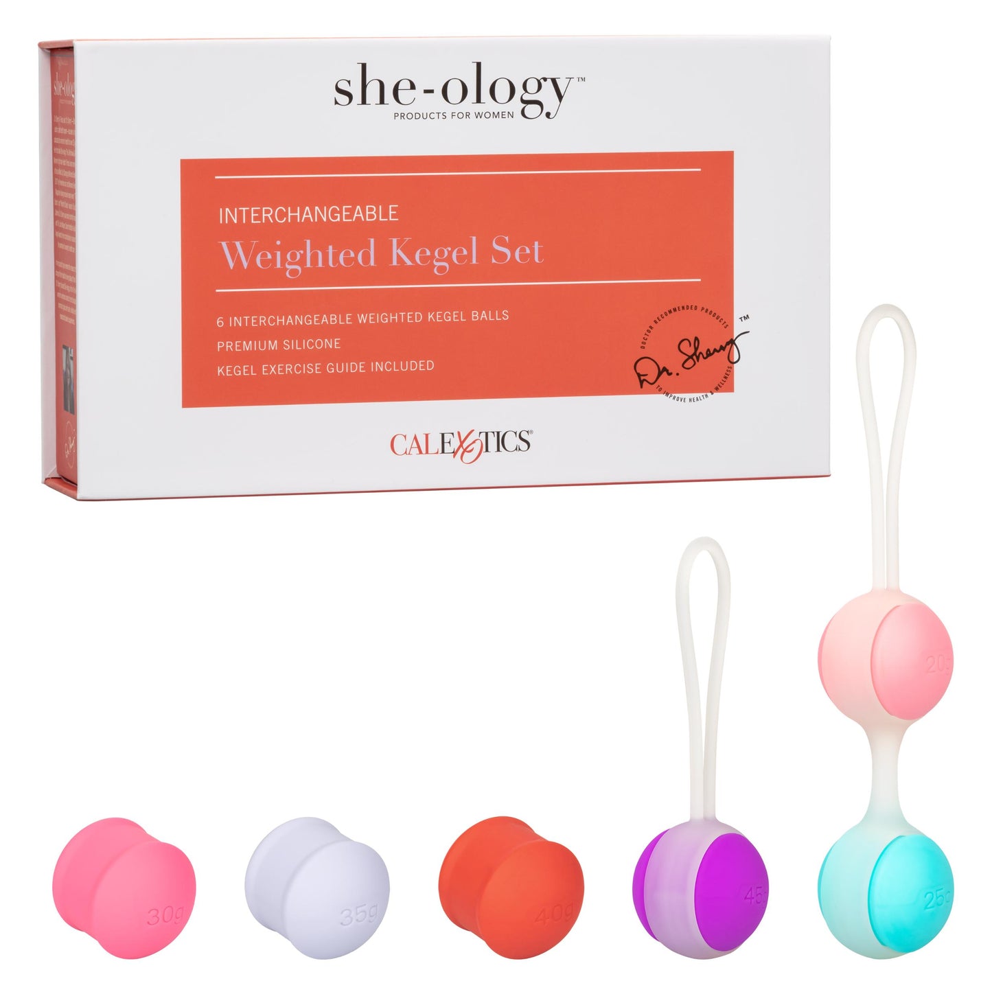 She-Ology Interchangeable Weighted Kegel Set - Not Very Vanilla