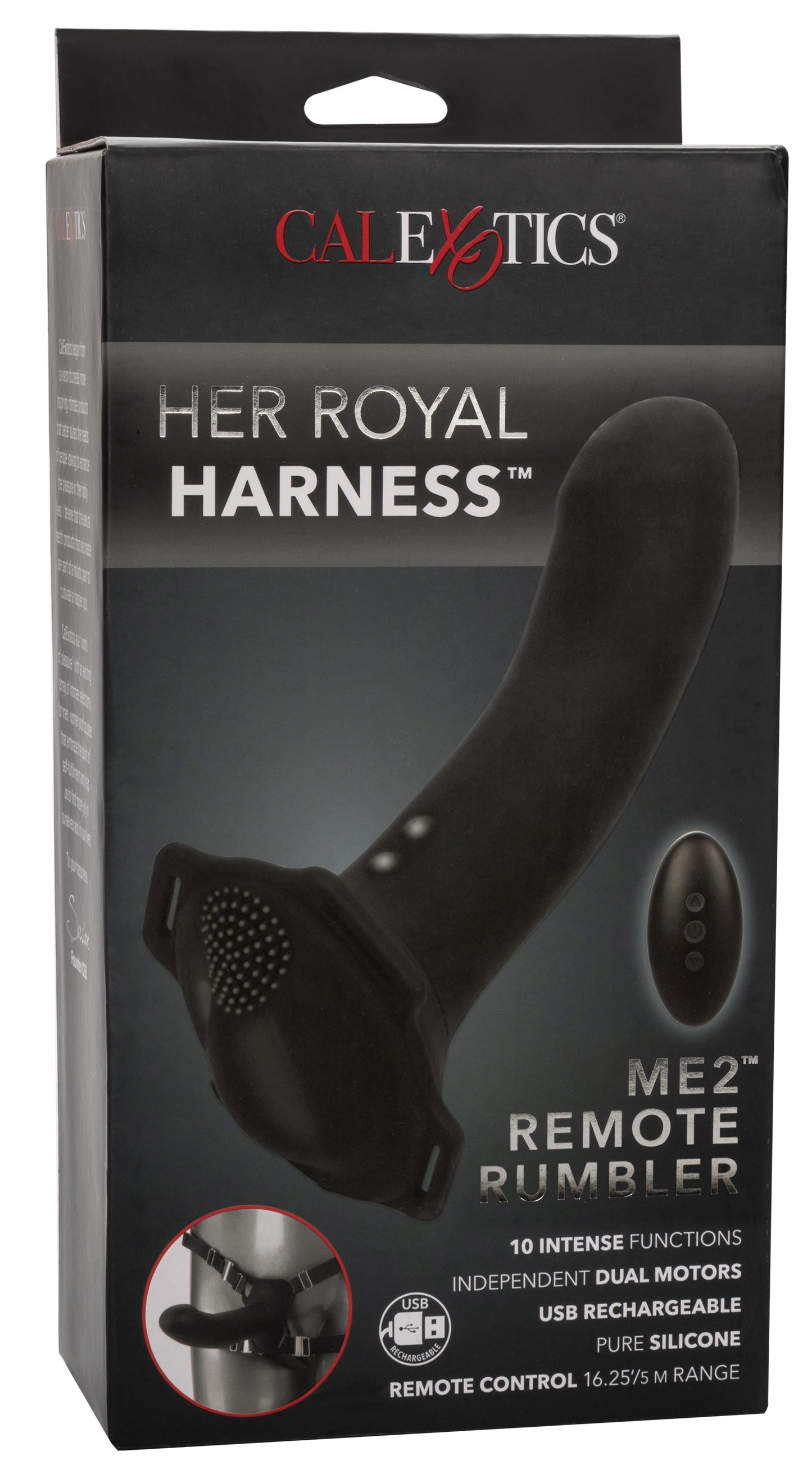 Her Royal Harness Me2 Remote Rumbler - Black - Not Very Vanilla