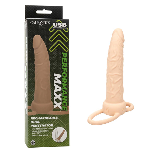 Performance Maxx Rechargeable Dual Penetrator - Ivory - Not Very Vanilla