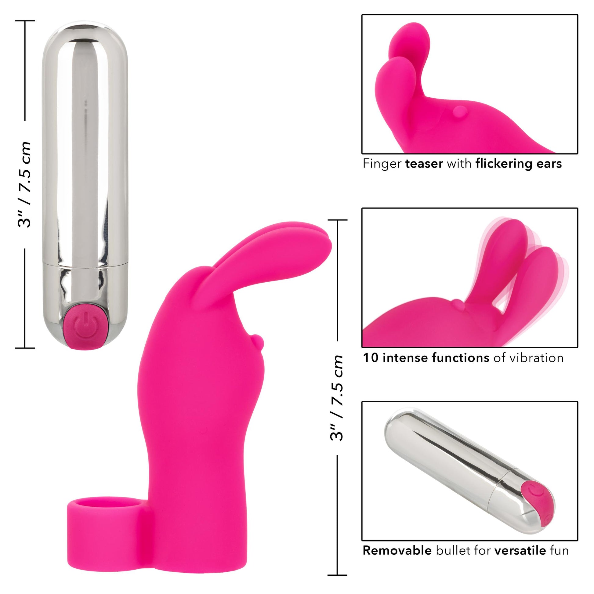 Intimate Play Rechargeable Finger Bunny - Not Very Vanilla