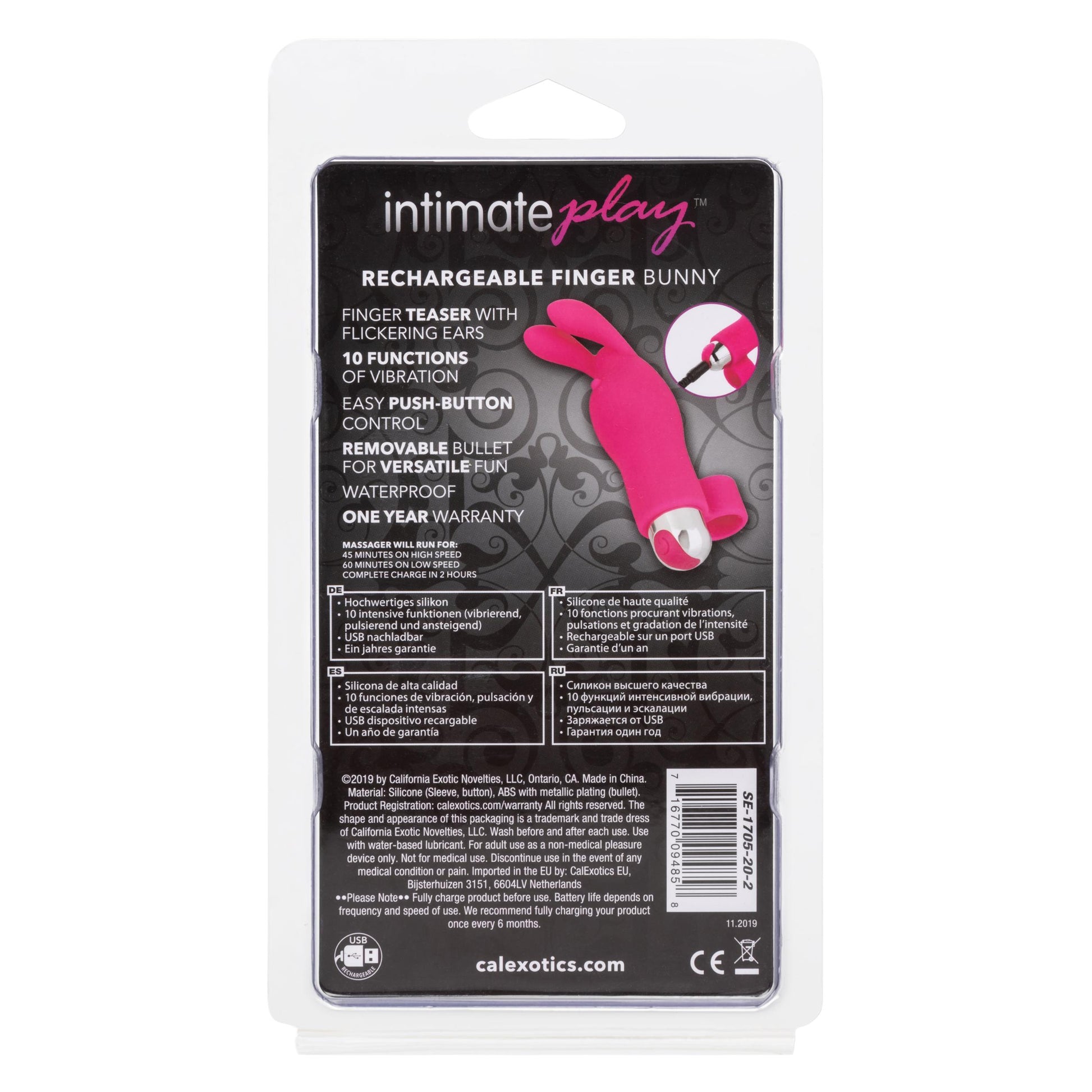 Intimate Play Rechargeable Finger Bunny - Not Very Vanilla