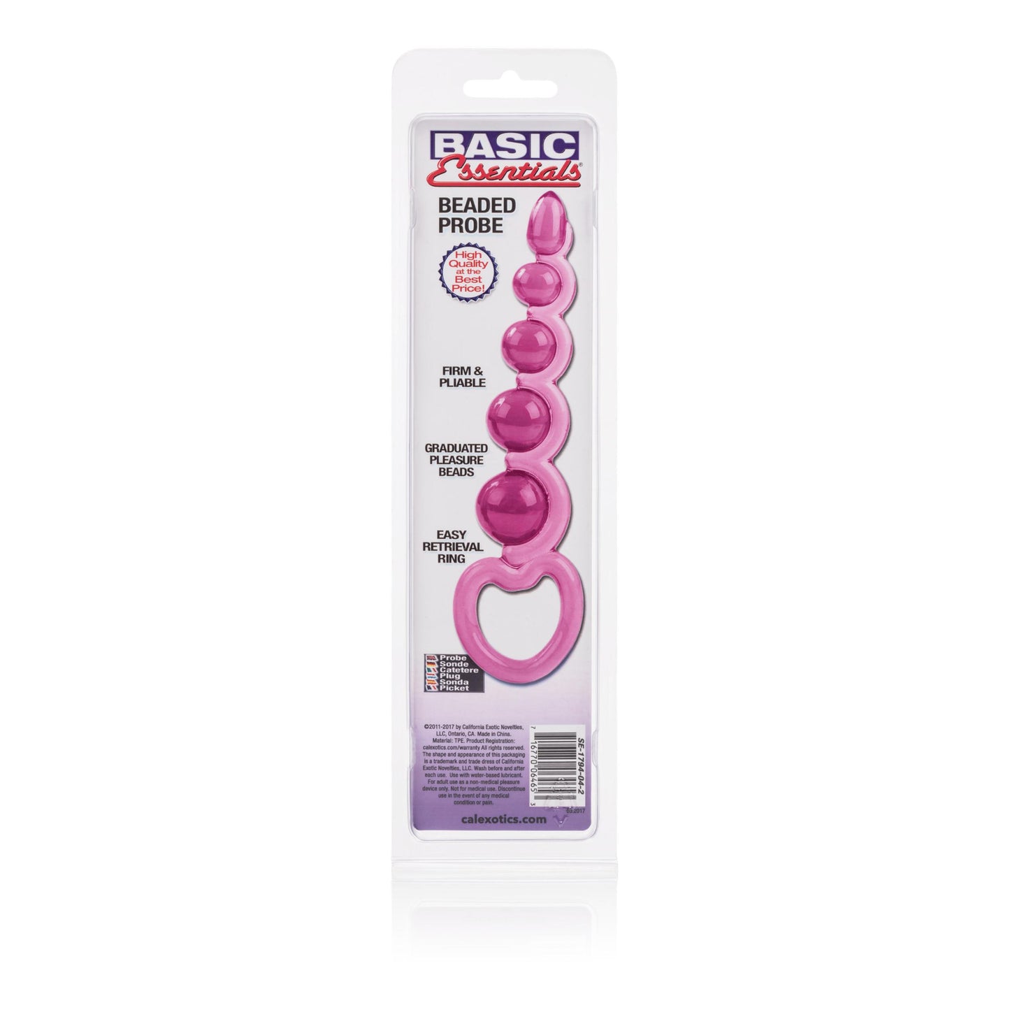 Basic Essentials Beaded Probe - Pink - Not Very Vanilla