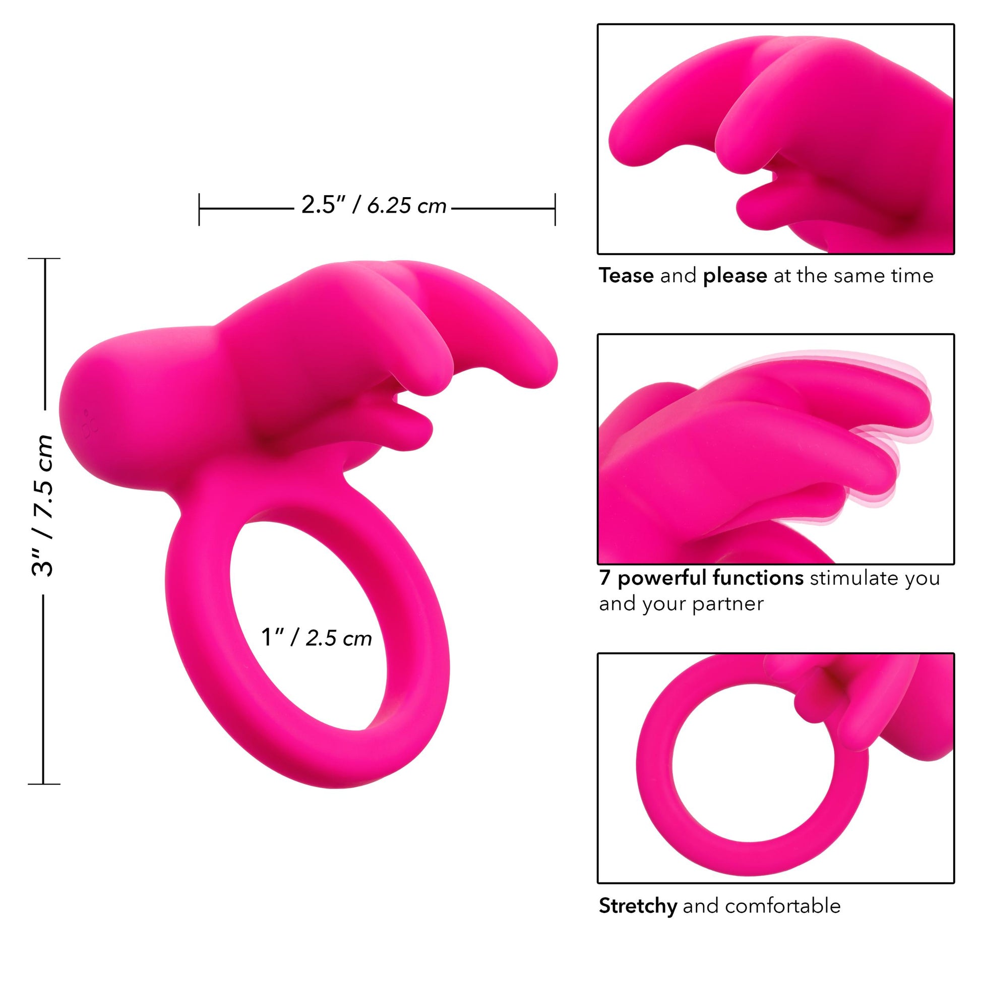 Silicone Rechargeable Triple Clit Flicker - Not Very Vanilla