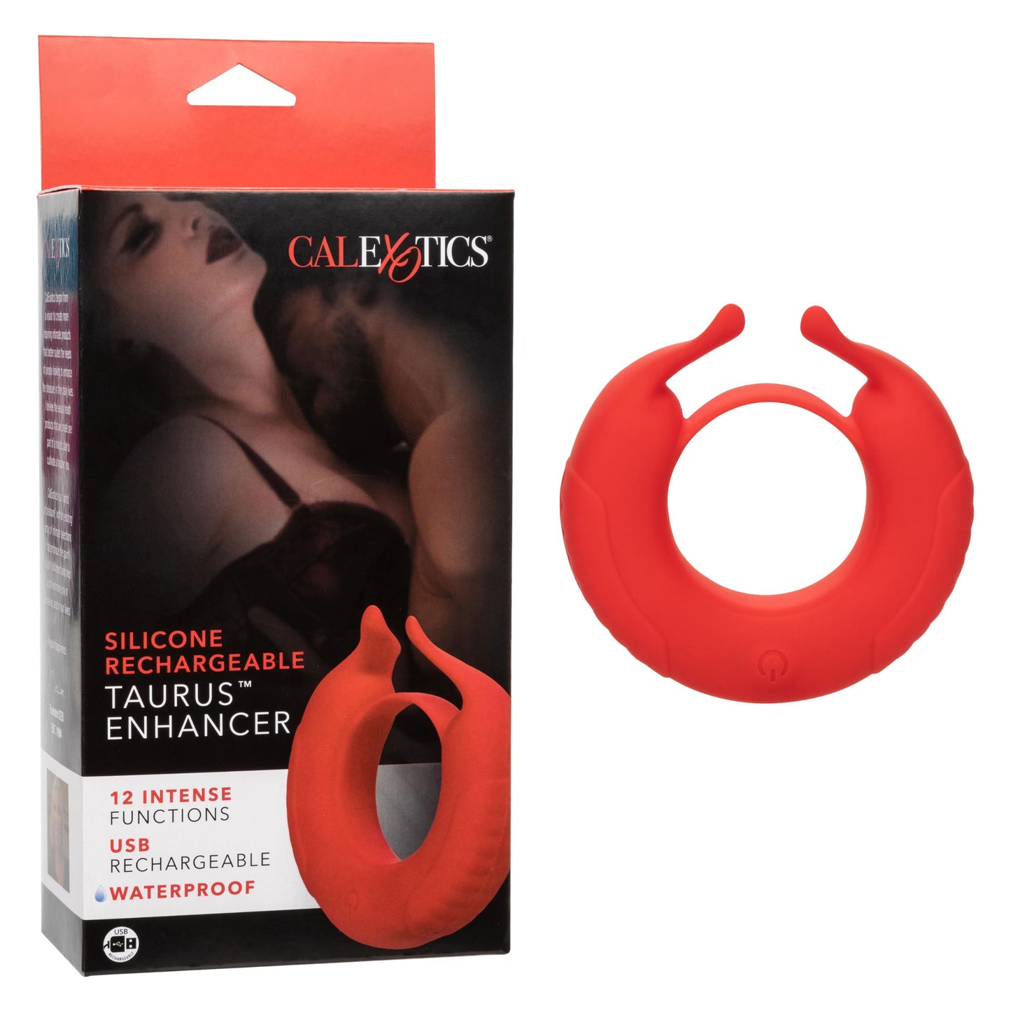 Silicone Rechargeable Taurus Enhancer - Red - Not Very Vanilla