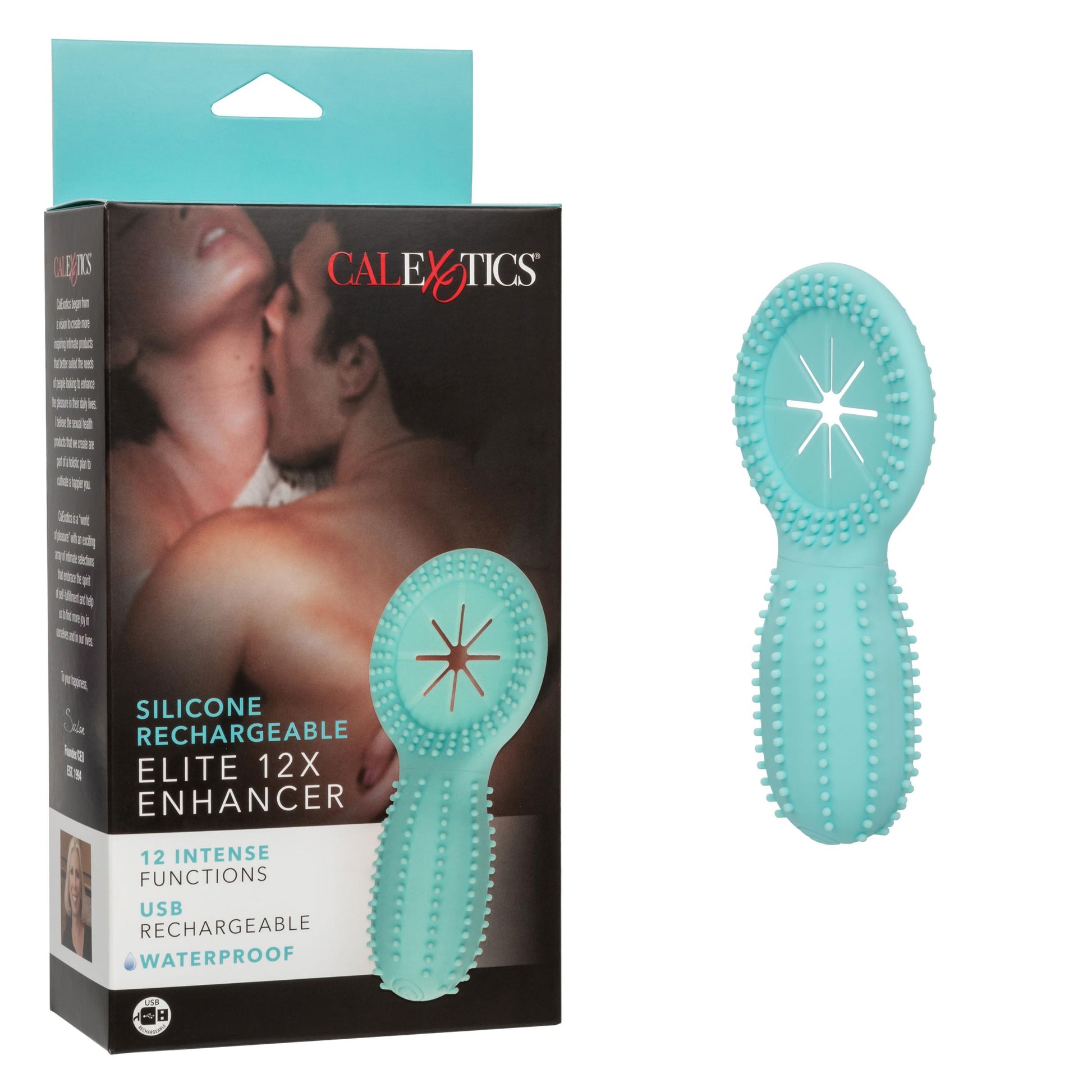 Silicone Rechargeable Elite 12x Enhancer - Teal - Not Very Vanilla