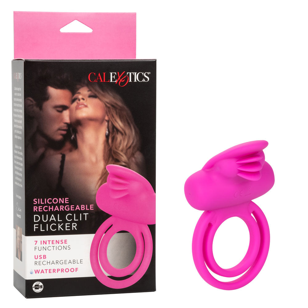 Silicone Rechargeable Dual Clit Flicker Enhancer - Not Very Vanilla