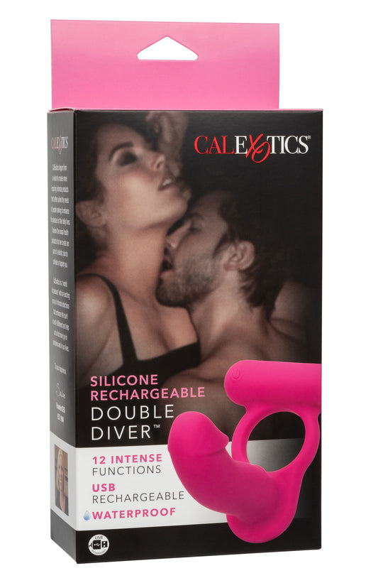 Silicone Rechargeable Double Diver - Pink - Not Very Vanilla