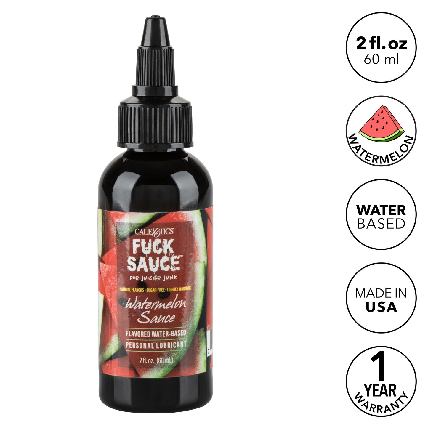 Fuck Sauce Flavored Water-Based Personal Lubricant - Watermelon - 2 Fl. Oz. - Not Very Vanilla