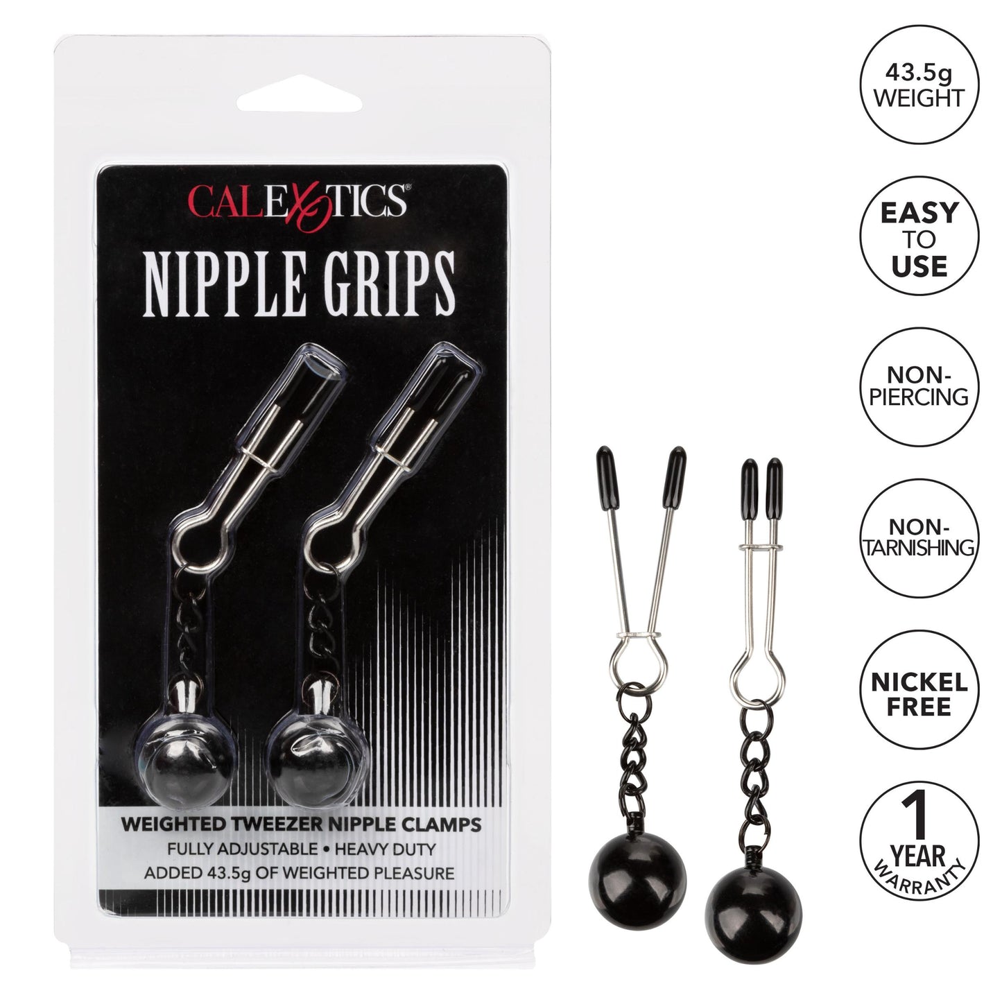 Nipple Grips Weighted Tweezer Nipple Clamps - Not Very Vanilla